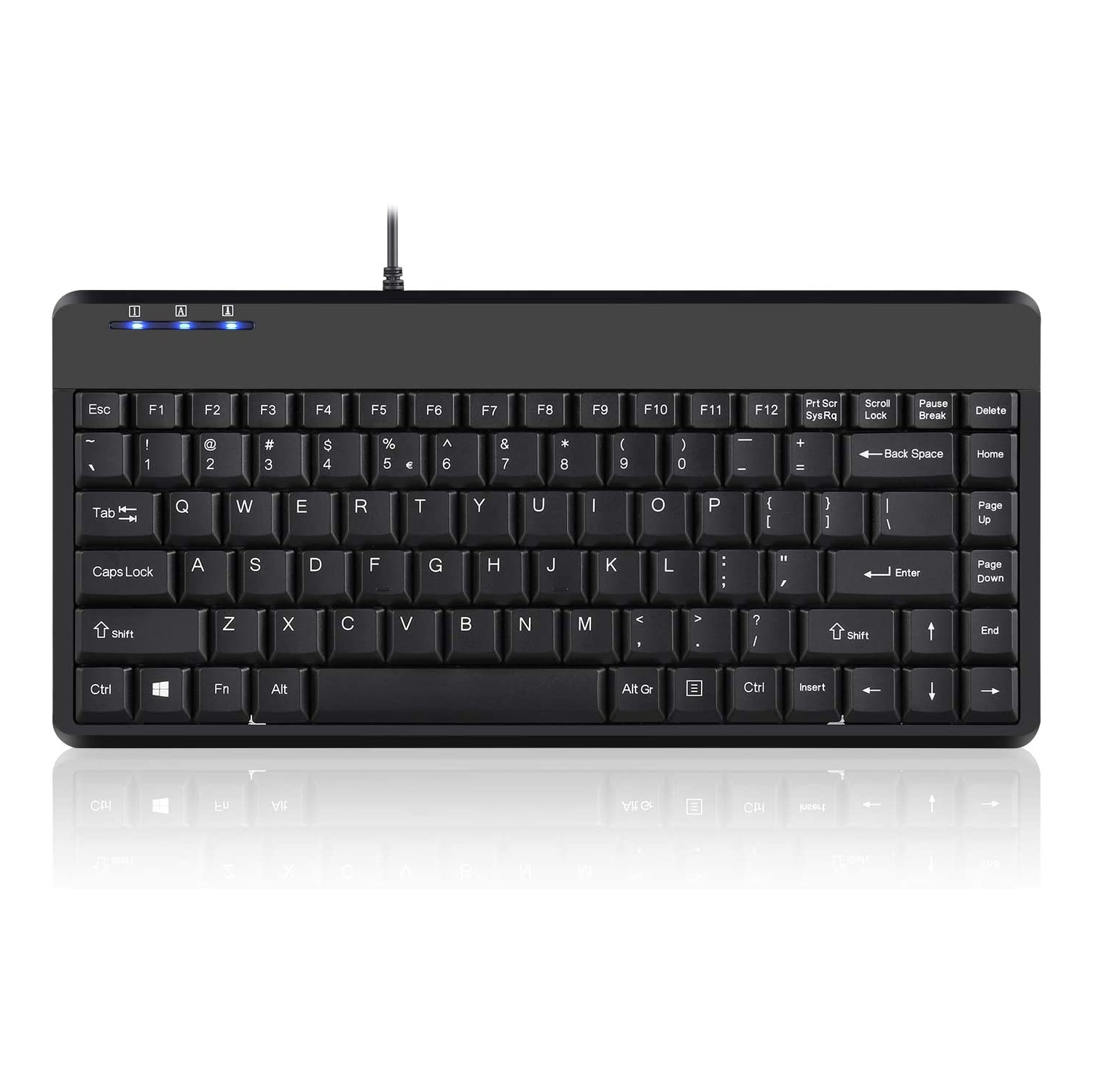 PERIBOARD-40, Mini Keyboard with USB Port - 12.40x5.79x0.79” Dimension - Piano Finish Black - Build in 2x