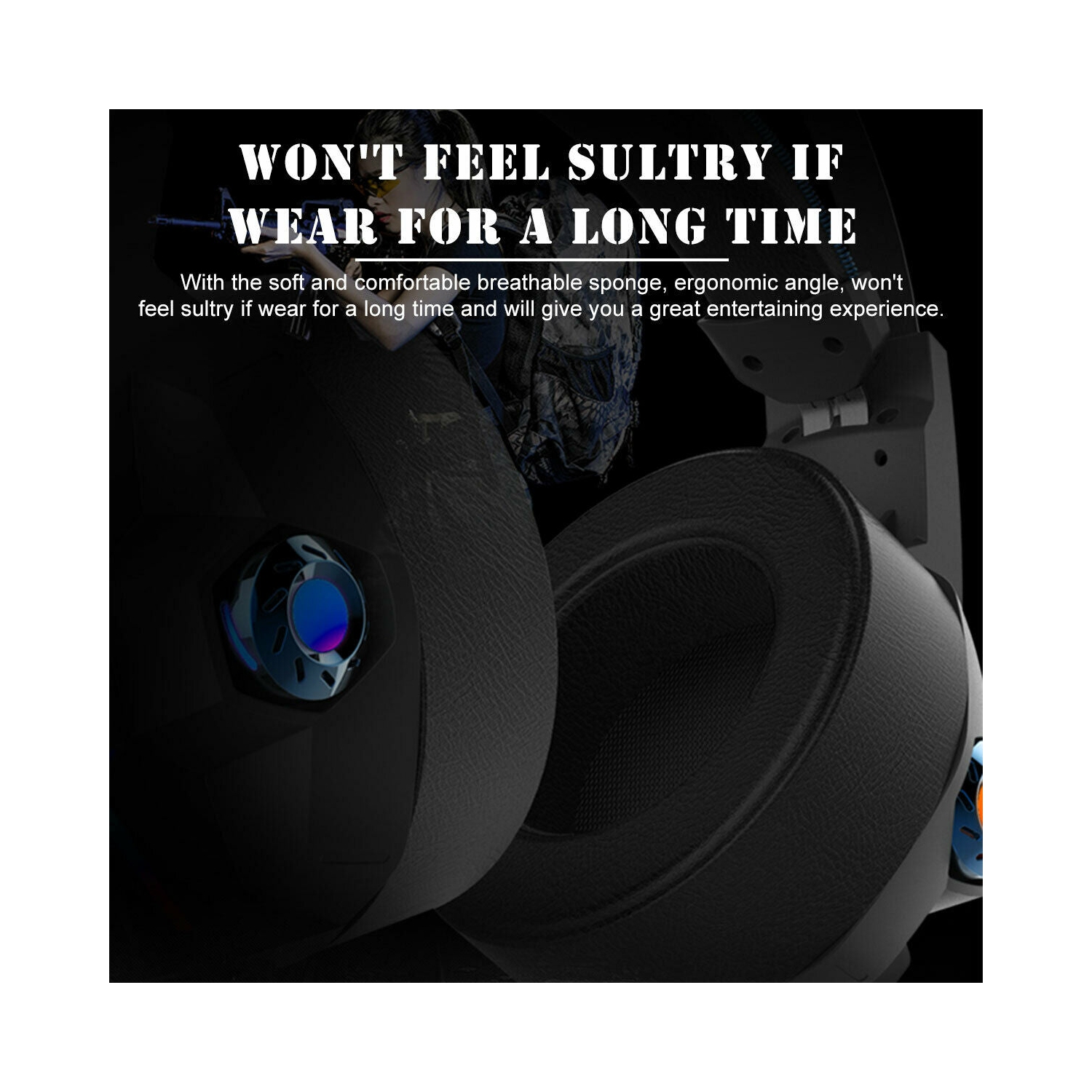 Gaming Headset with Rotatable, Noise Reduction Mic