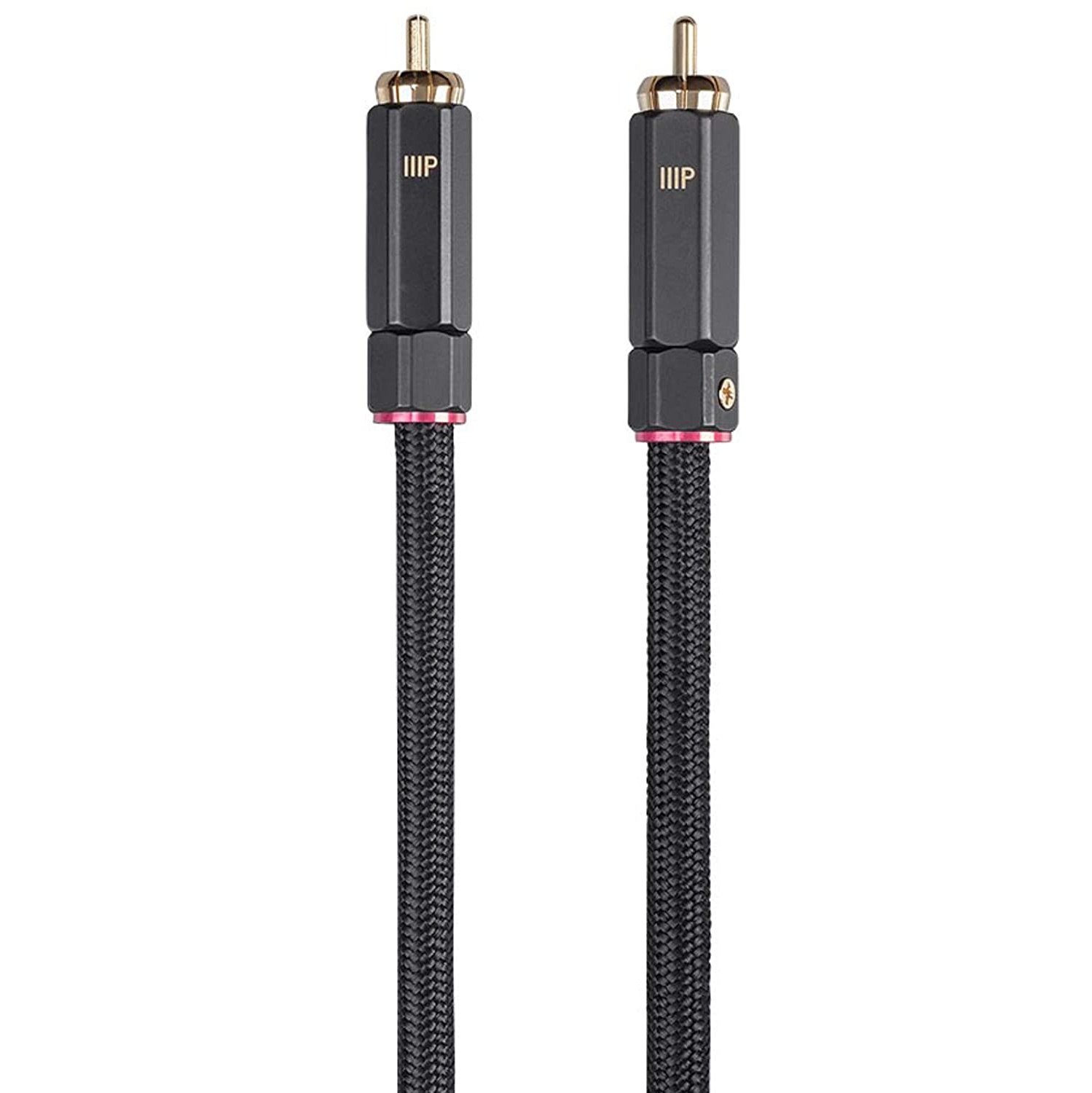 Monopriz – haut-parleur d’extrêmes graves coaxial audio/vidéo numérique RCA série Onix, câble coté RG-6/U 75 ohms, 12 pi, noir