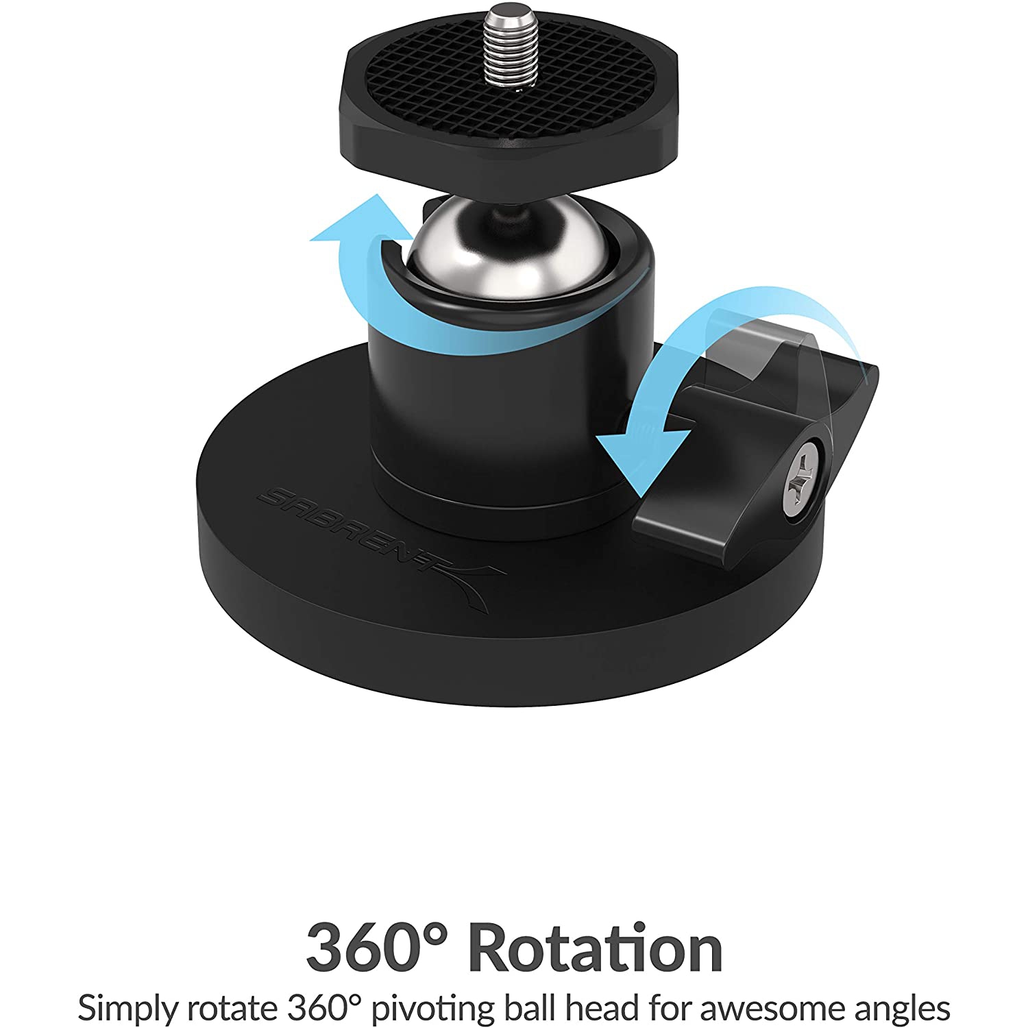 Support magnétique recouvert de caoutchouc pour les caméras GoPro et les petites caméras