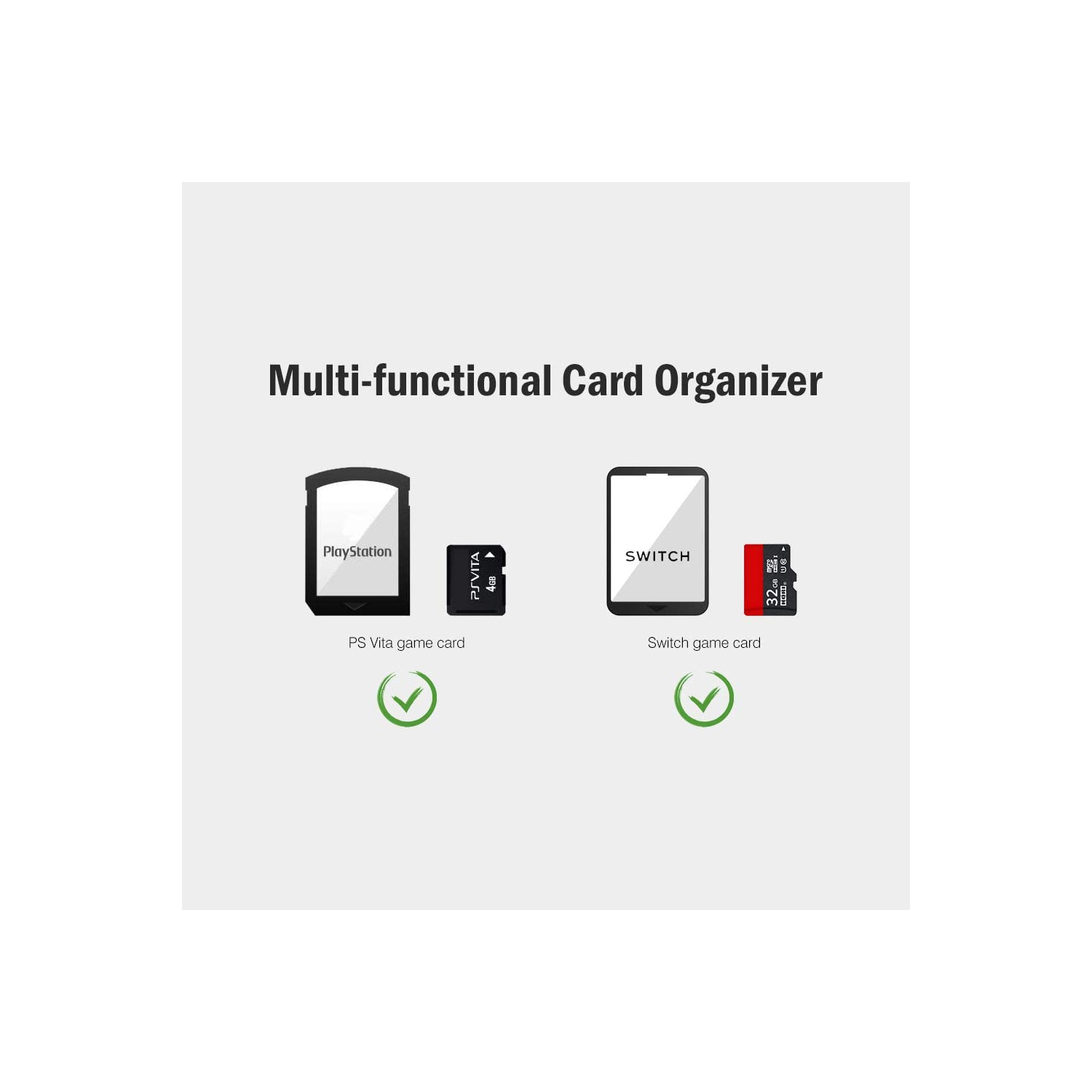 80 Game Card Storage Holder Cartridges Card Organizer Shockproof Water Resistant Card Holder Anti-Scratch Carrying