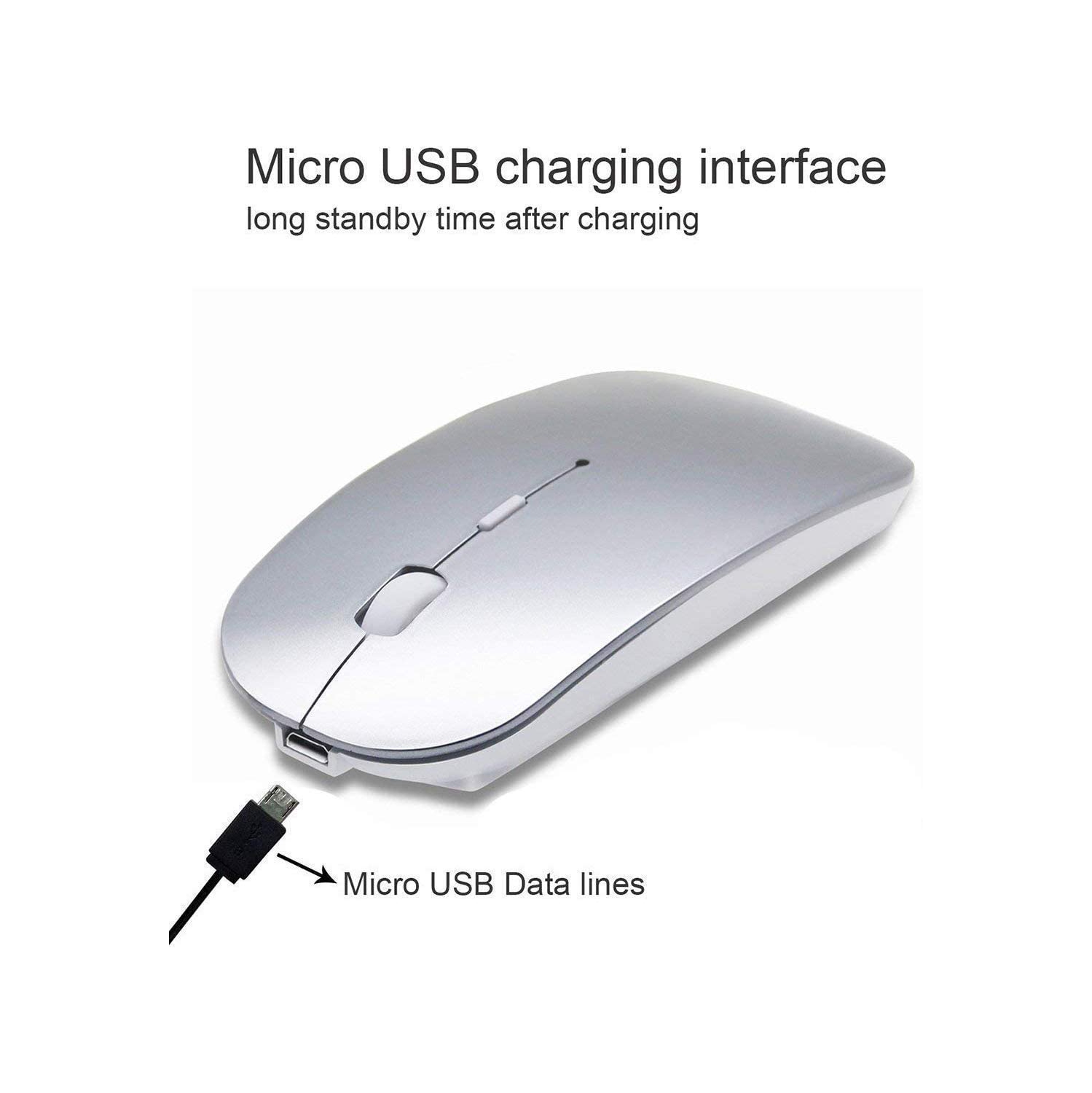 Rechargeable Bluetooth Mouse for MacBook Pro Wireless Bluetooth Mouse for Mac Laptop MacBook Air Windows Notebook