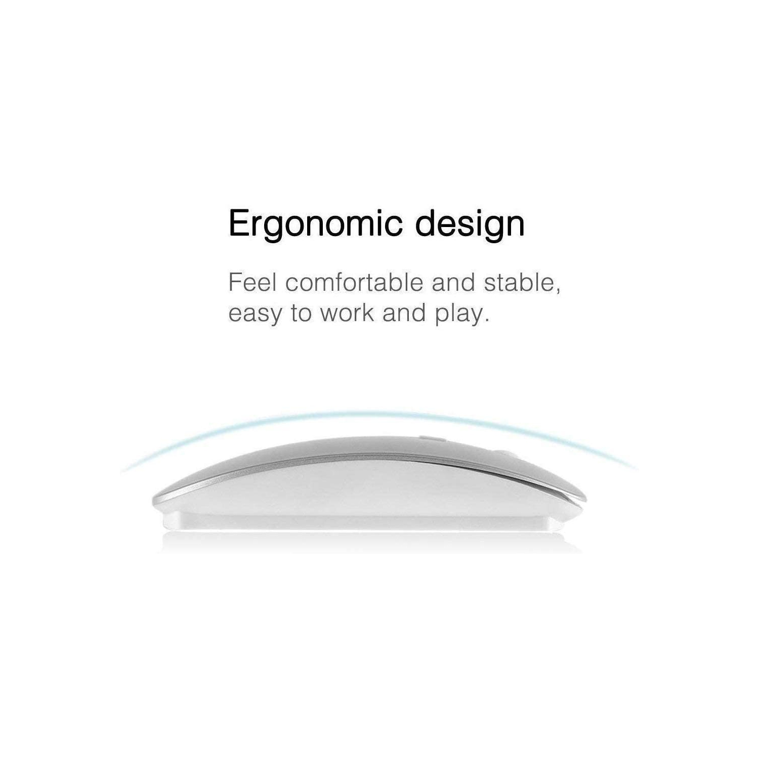 Rechargeable Bluetooth Mouse for MacBook Pro Wireless Bluetooth Mouse for Mac Laptop MacBook Air Windows Notebook