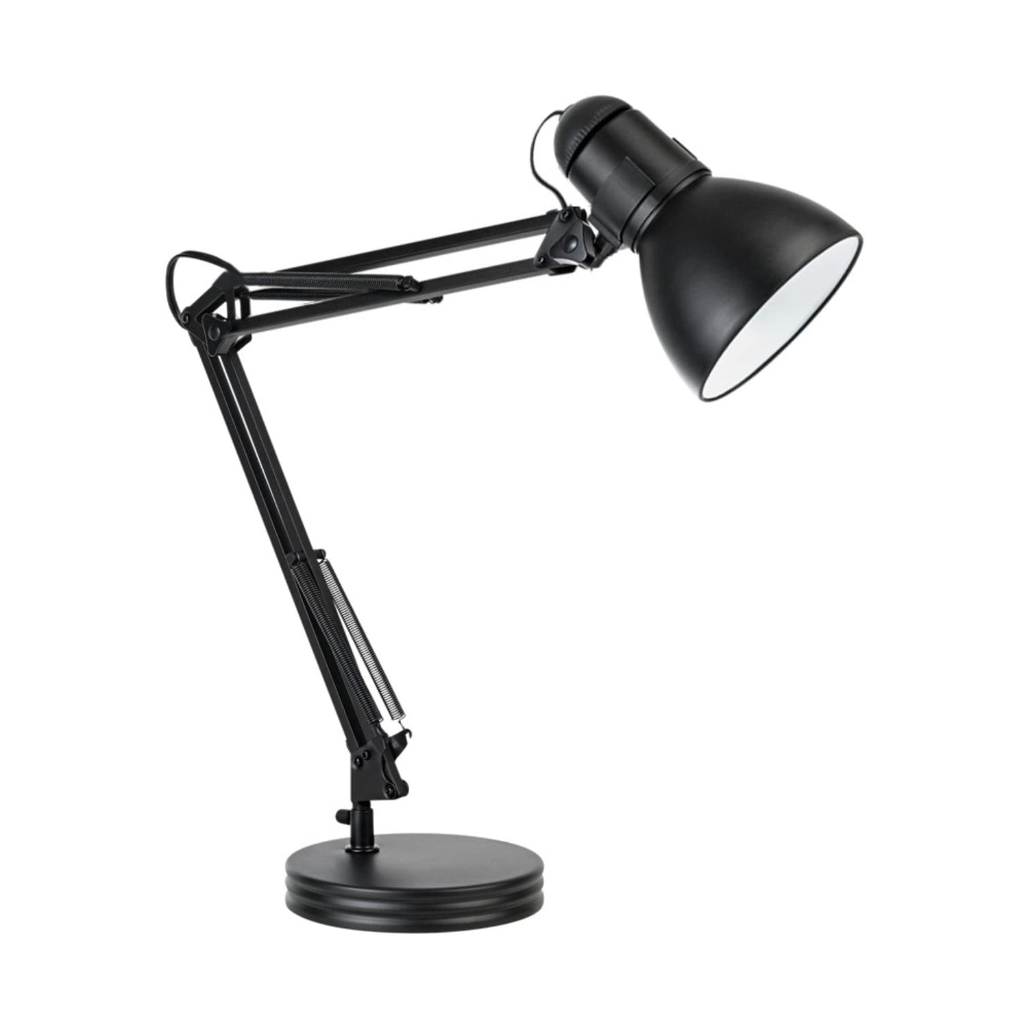 28" Heavy Base Architect Spring Balanced Swing Arm Desk Lamp, Black Finish 5698601