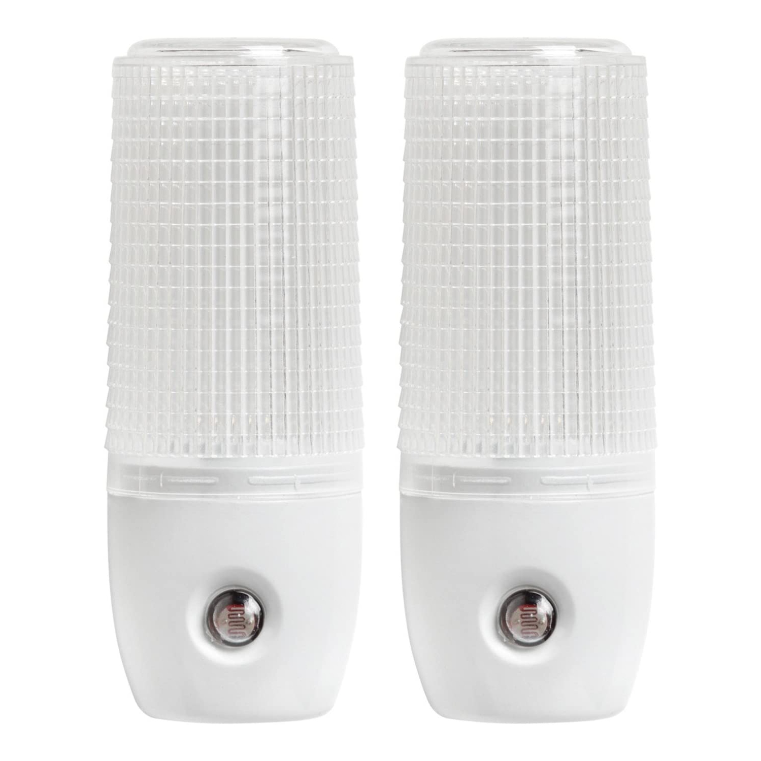 88018 – Ensemble de 2 lampes de nuit à DEL automatiques Dusk to Dawn, fini blanc, 5000 Kelvin