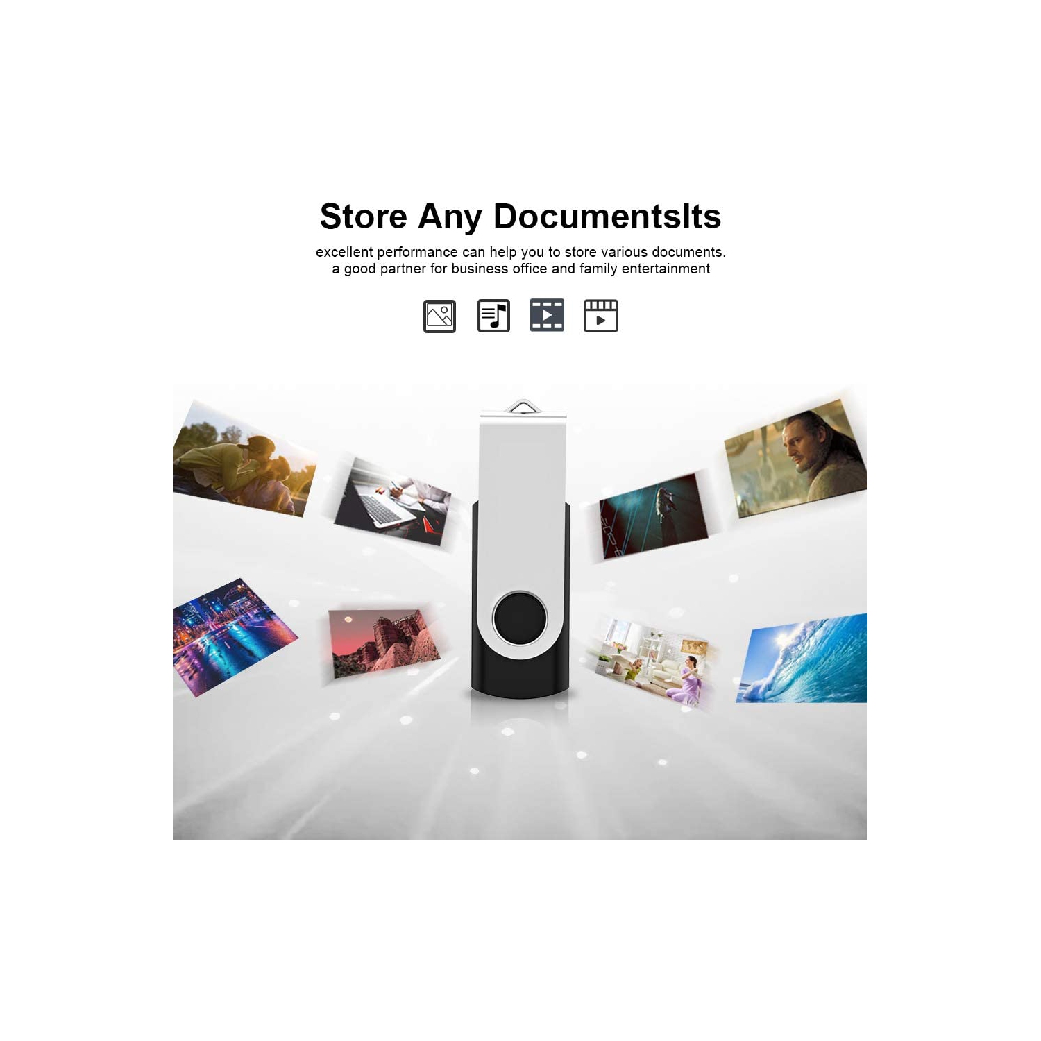 Paquet de 5 clés USB 3.0 32 Go clé USB clé USB clé de mémoire clé USB clé USB clé de mémoire clé USB JumpDrive (32G, 5 pièces, 5 mixte