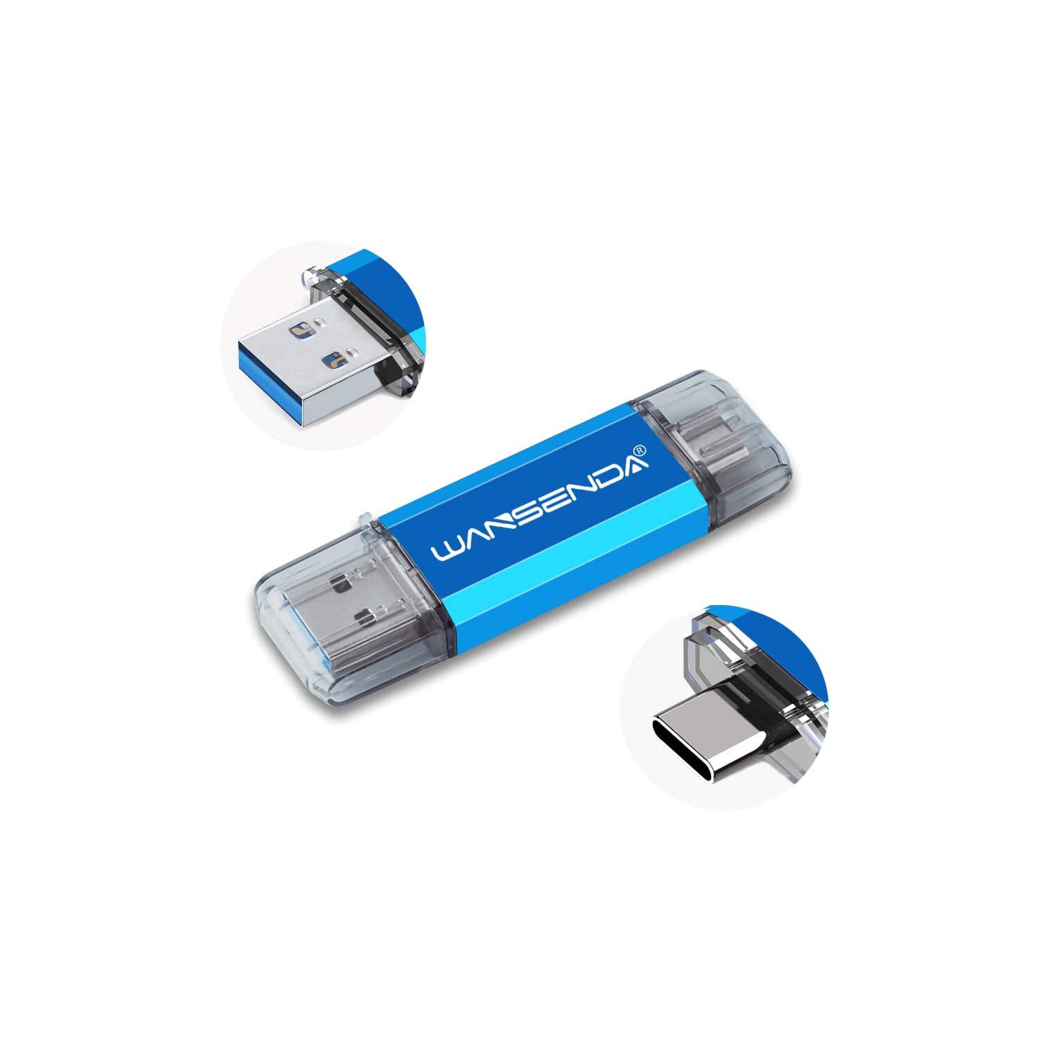 Type C OTG USB C Flash Drive 2 in 1 USB 3.0/3.1 Thumb Drive for PC/Mac/USB-C Smartphones Samsung Galaxy