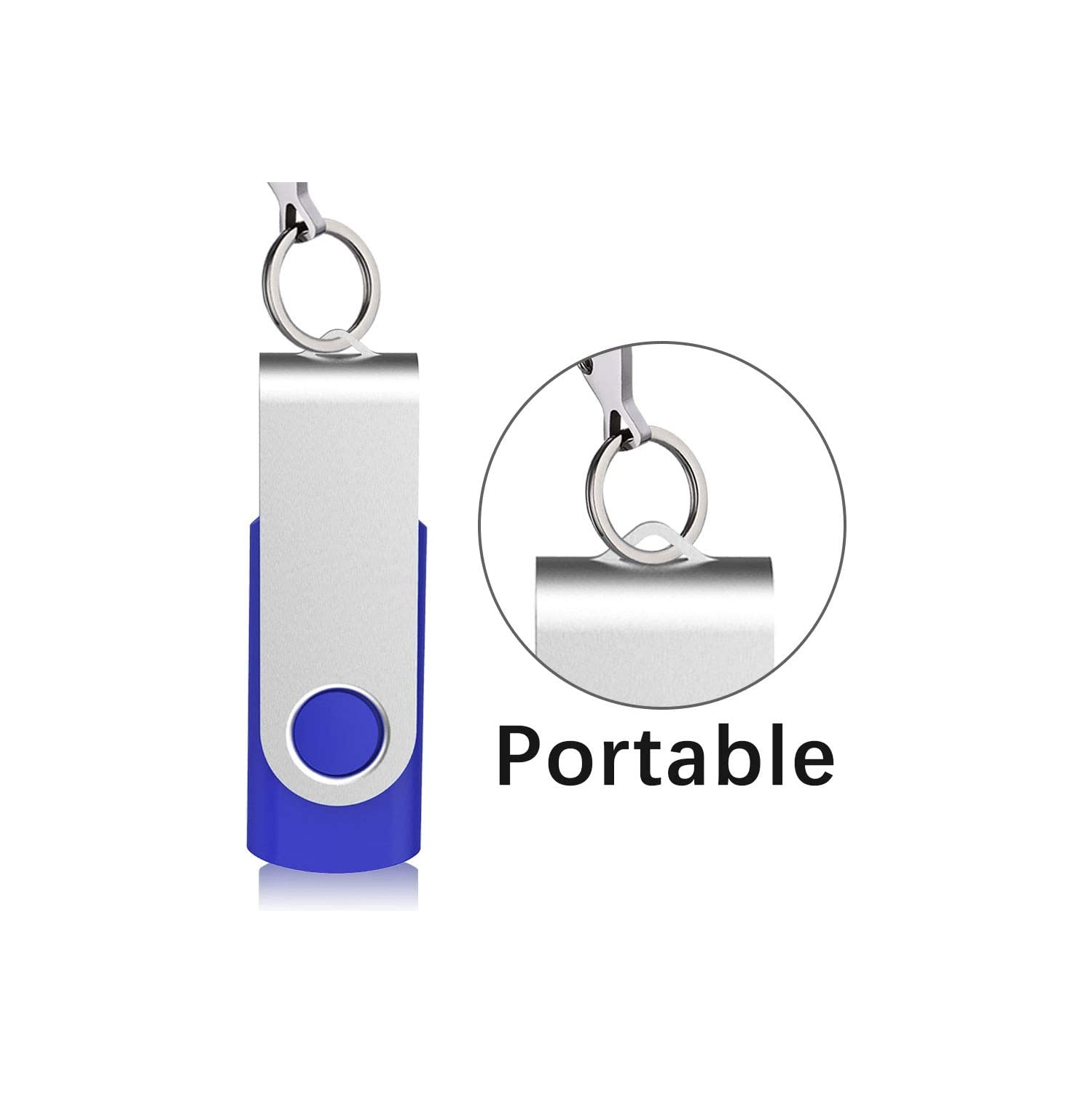 USB Flash Drive, 64GB USB Stick Flash Drive 64 GB 3 Pack USB 2.0 Memory Stick USB Key Thumb Drive with Lanyards