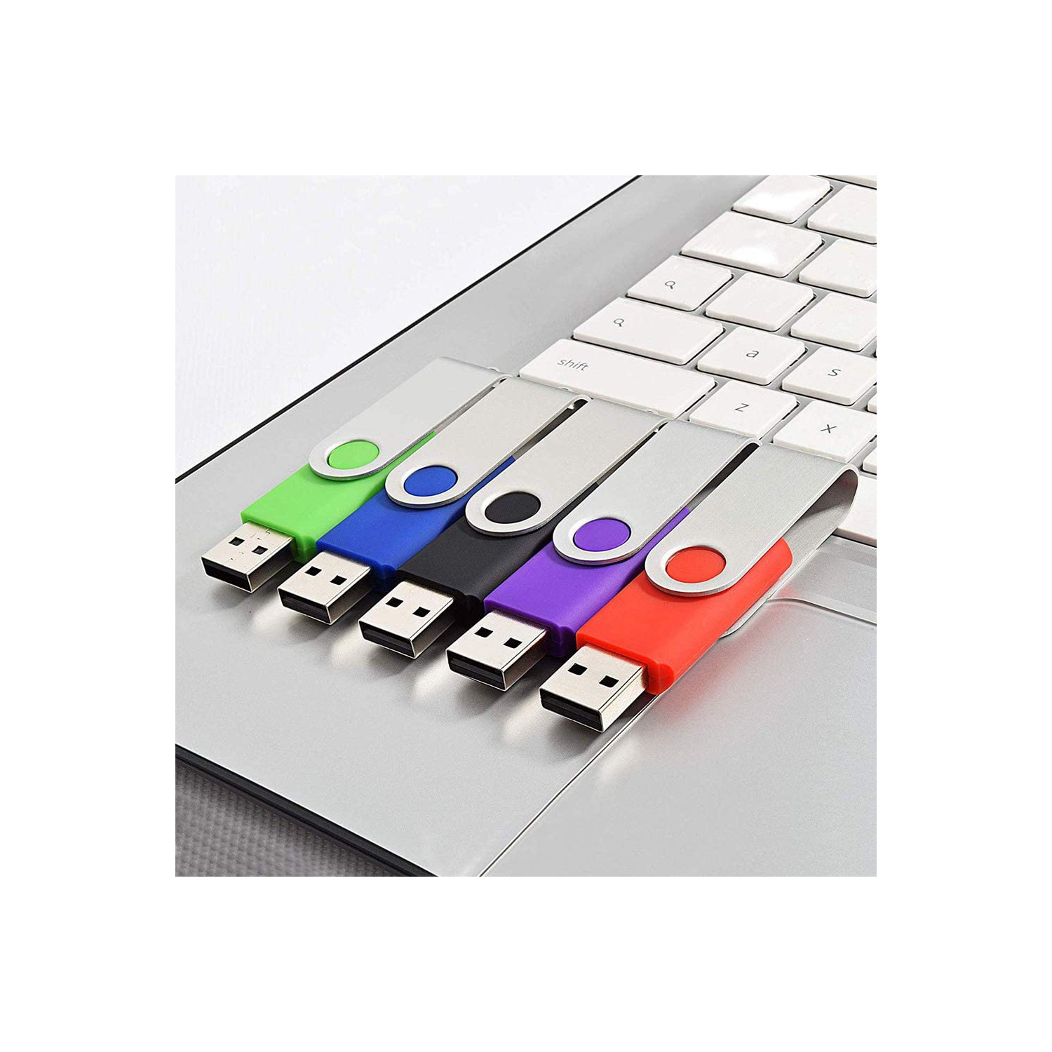 USB Flash Drive, 64GB USB Stick Flash Drive 64 GB 3 Pack USB 2.0 Memory Stick USB Key Thumb Drive with Lanyards