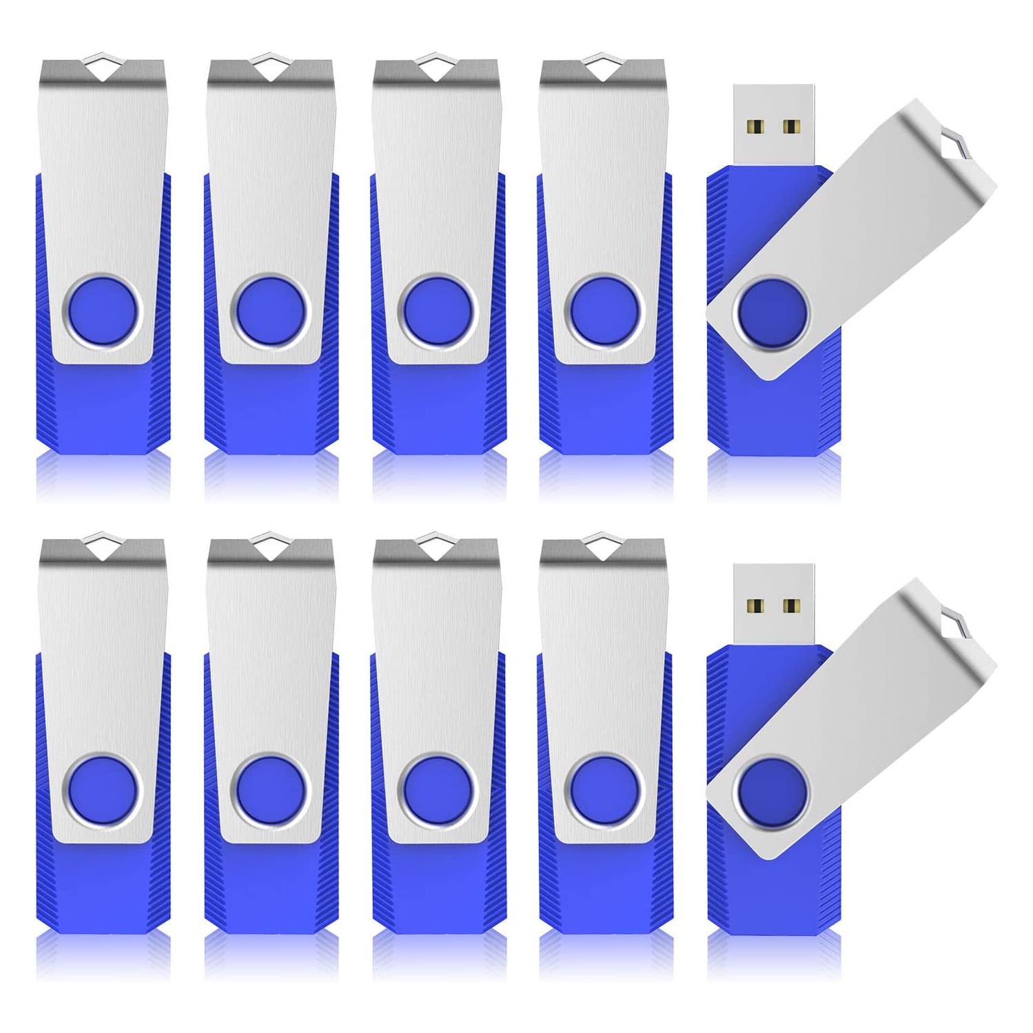 10 Pack 16GB USB Stick Flash Drives USB Key 16 GB USB2.0 Flash Drives Bulk Pack Memory Sticks Blue