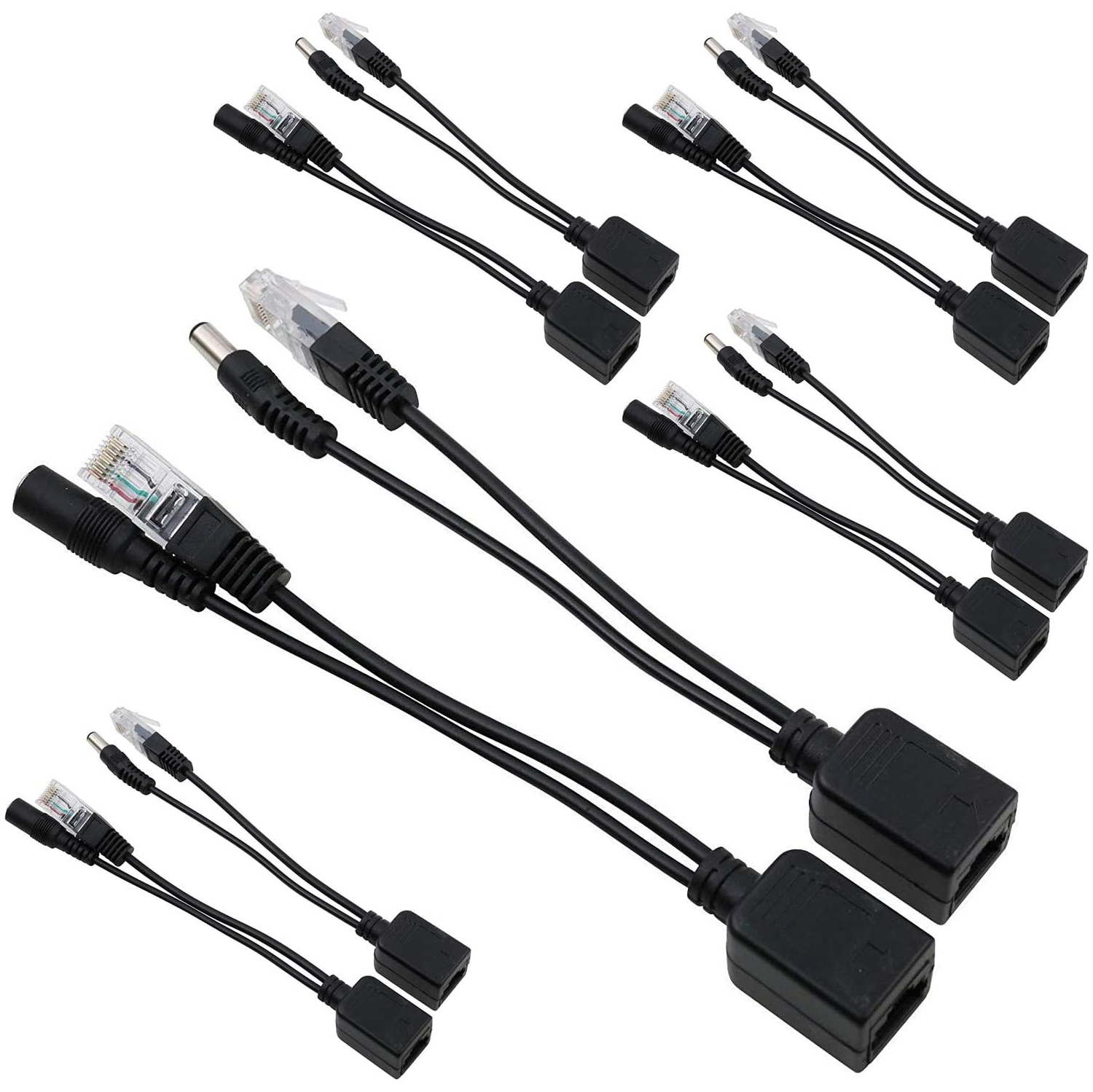 Injecteur d’alimentation par Ethernet passif PoE + trousse de répartiteur PoE Câble 5 paires