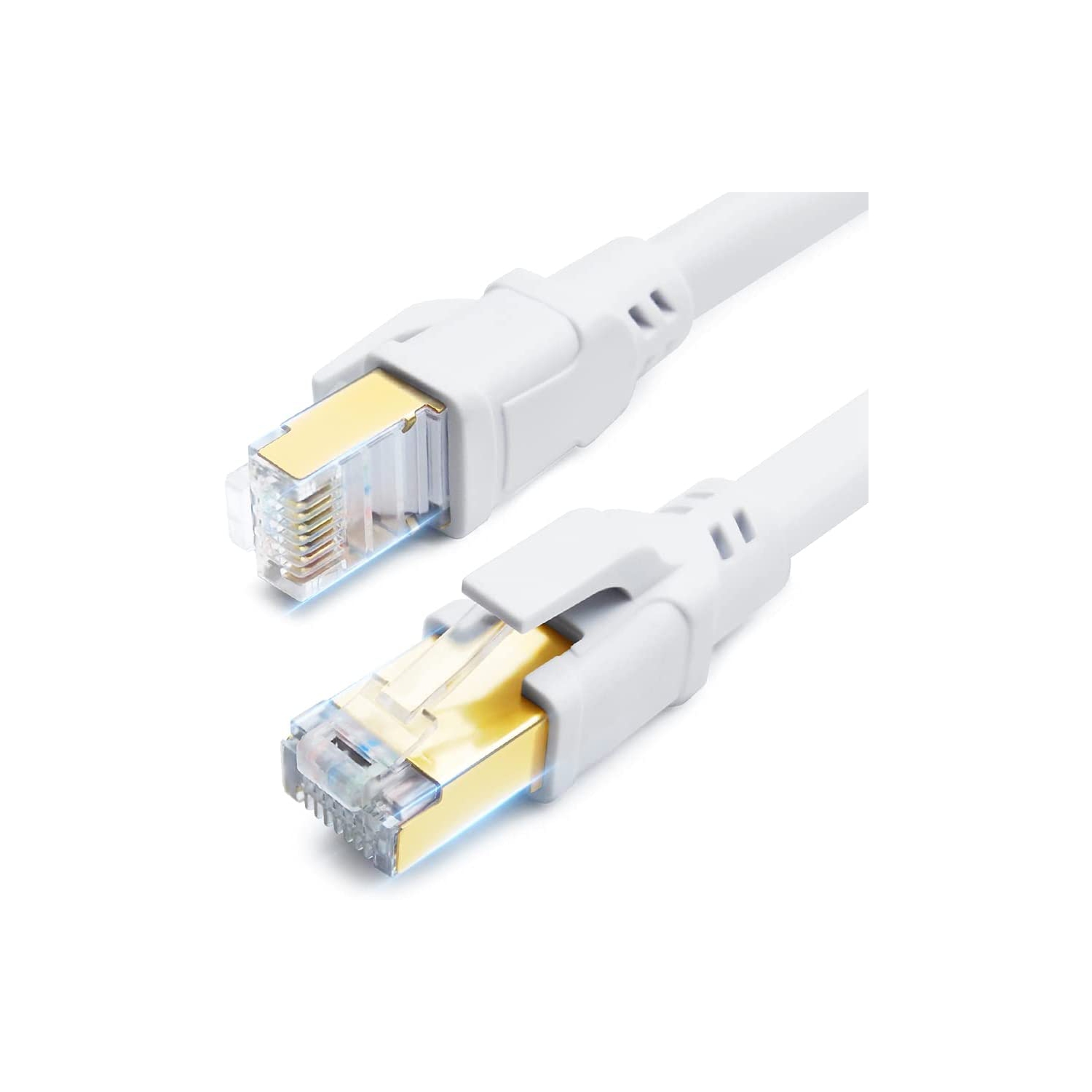 Câble Ethernet CAT8, 3 pi haute vitesse, 40 Gb/s, 2000 MHz, réseau local Gigabit Internet, 26 AWG, SFTP CAT8, câble de raccordement doré