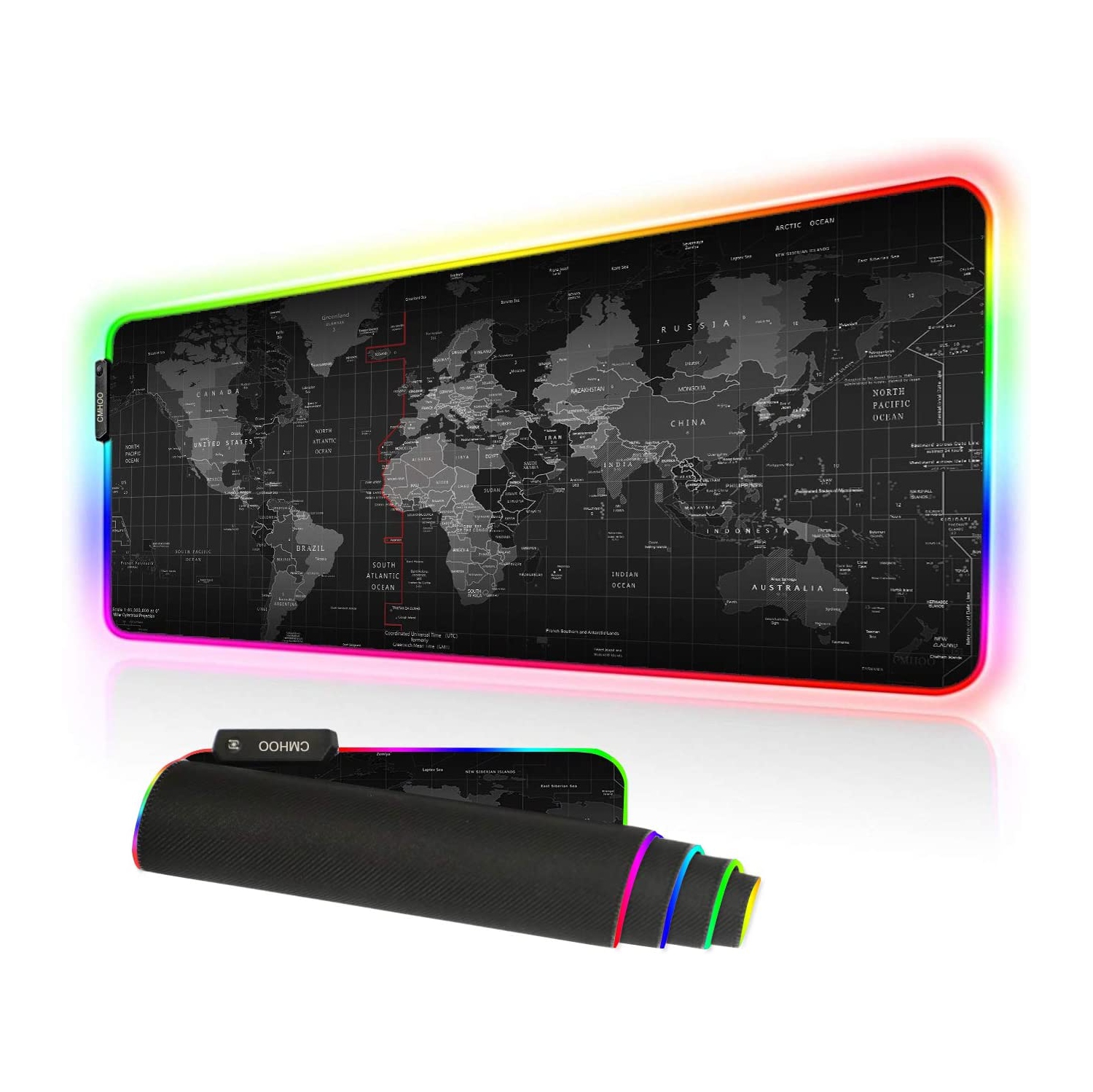 RGB Gaming Mouse Pad Large,90CM x 40CM 11 Lighting Mode Thick Glowing LED Extended Mousepad ，Non-Slip Rubber Base