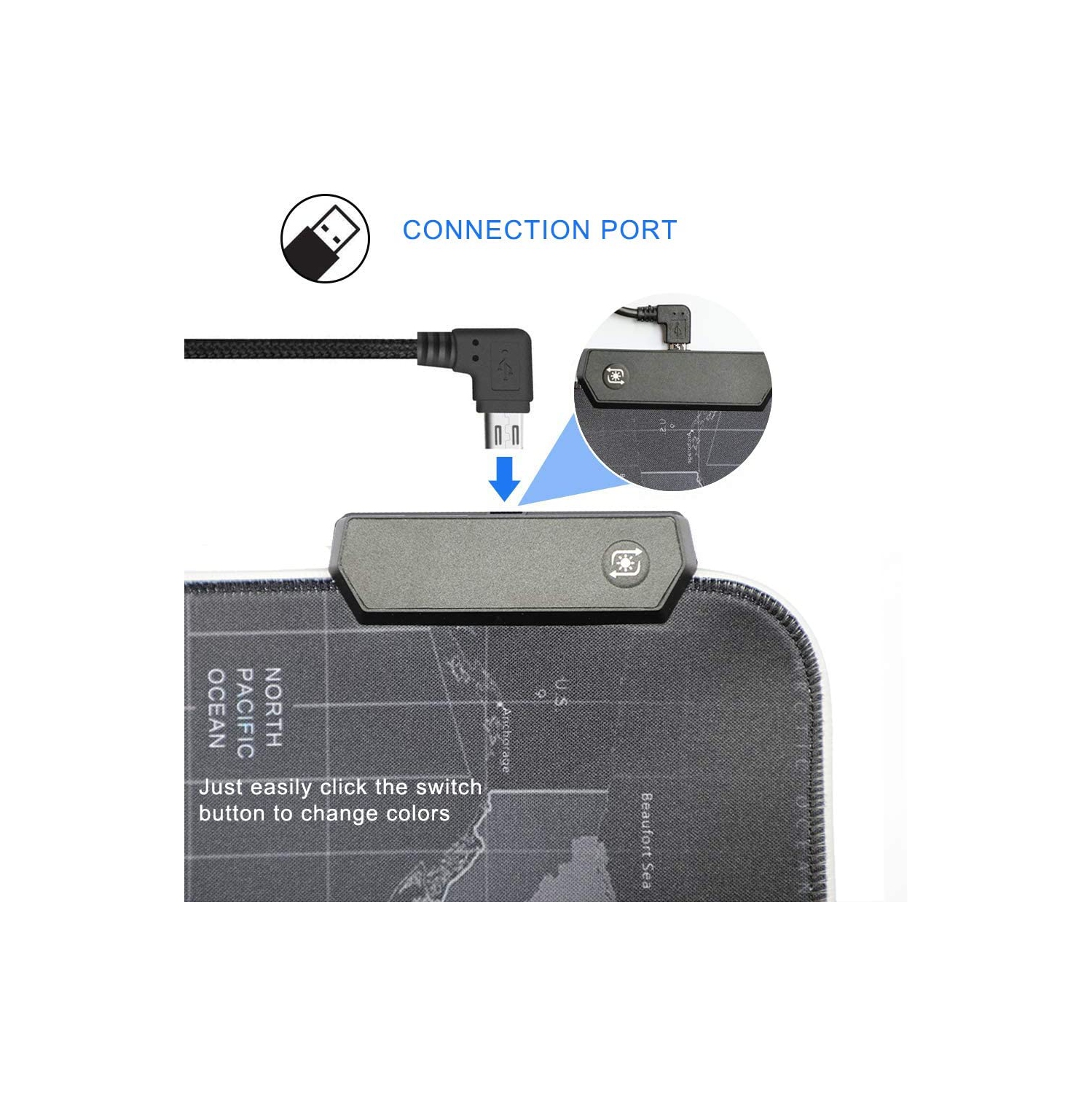 RGB Gaming Mouse Pad Large,90CM x 40CM 11 Lighting Mode Thick Glowing LED Extended Mousepad ，Non-Slip Rubber Base