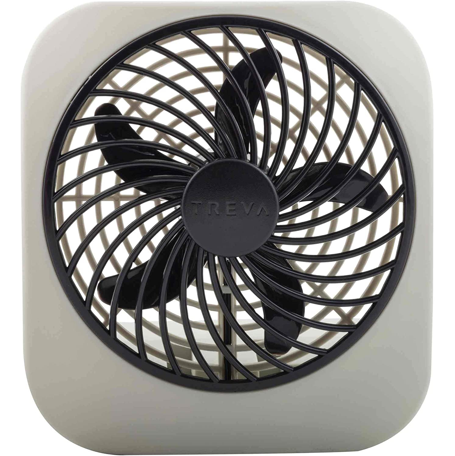 5" Battery Operated Portable Fan in White/Grey