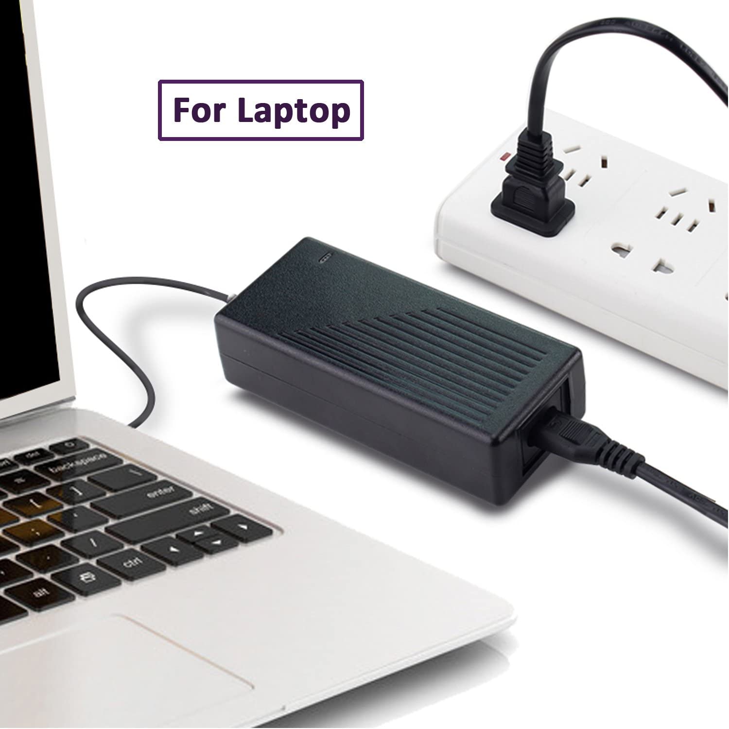 2-Slot UL Certified Power Cord 2 Prong AC Wall Cable for LED LCD TV Samsung LG Sharp Canon Pixma Hp Brother Lexmark