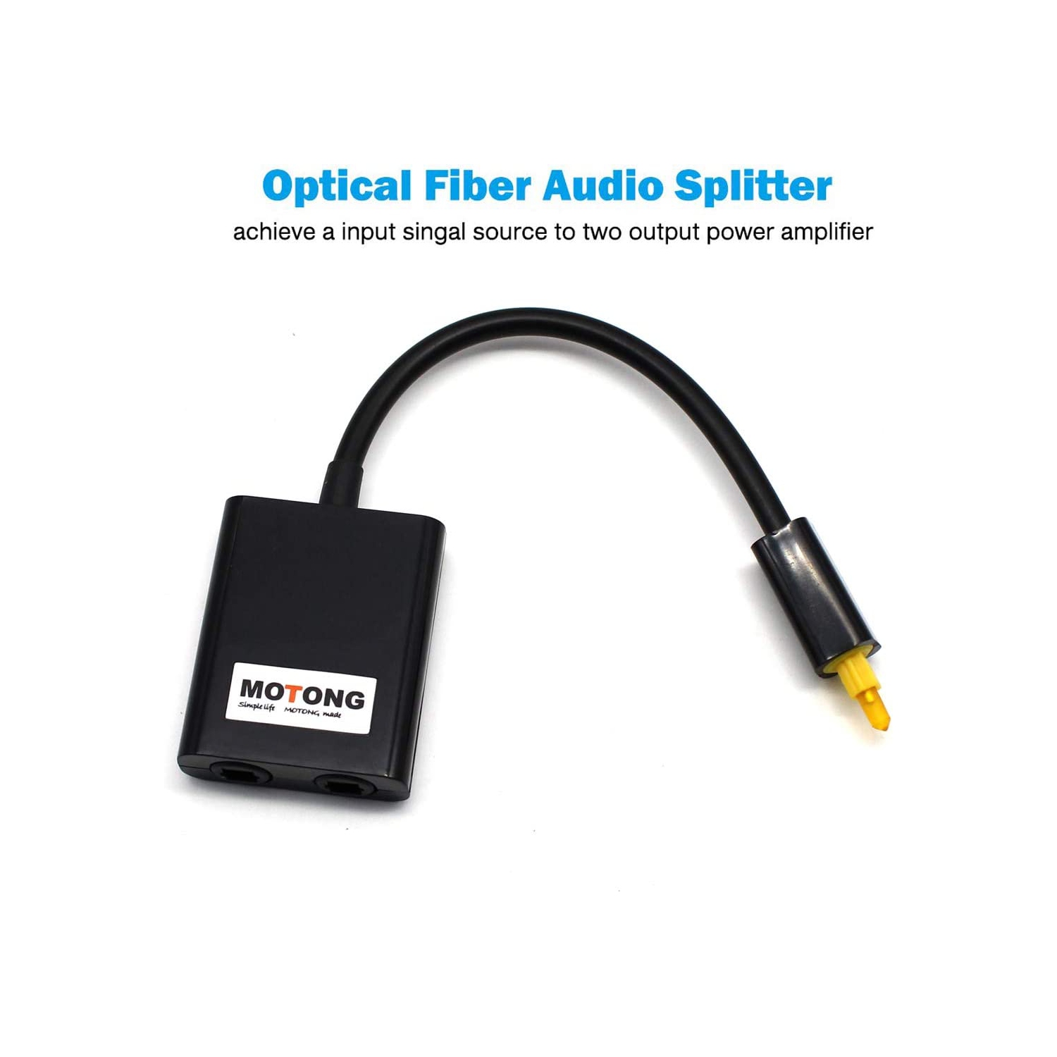Adaptateur Audio Optique Numérique Toslink avec Double Port, Câble Audio 1  vers 2, Connecteurs Plaqués Or 24k