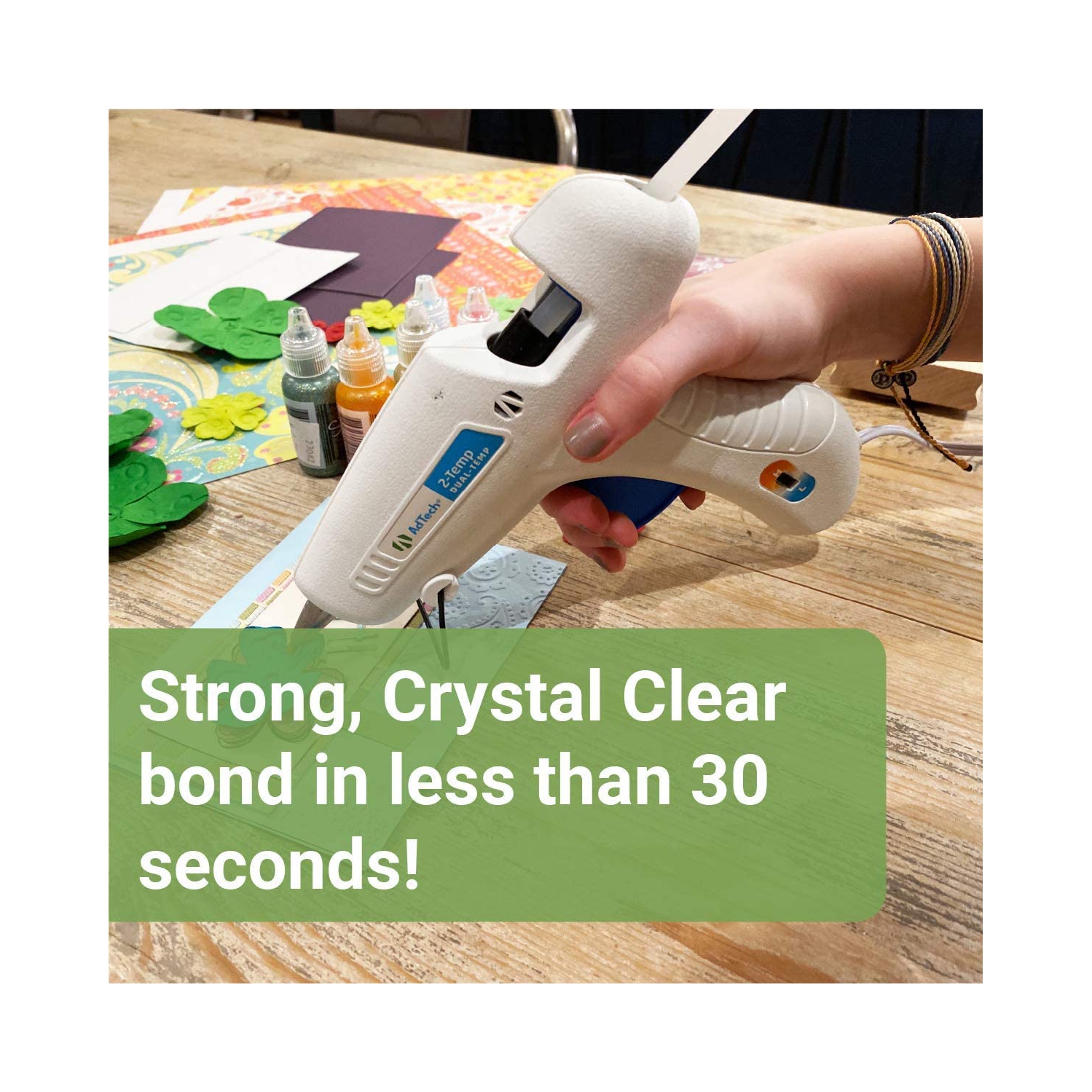 A 0453 2-Temp Dual Temperature Hot Glue Gun Full Size, White