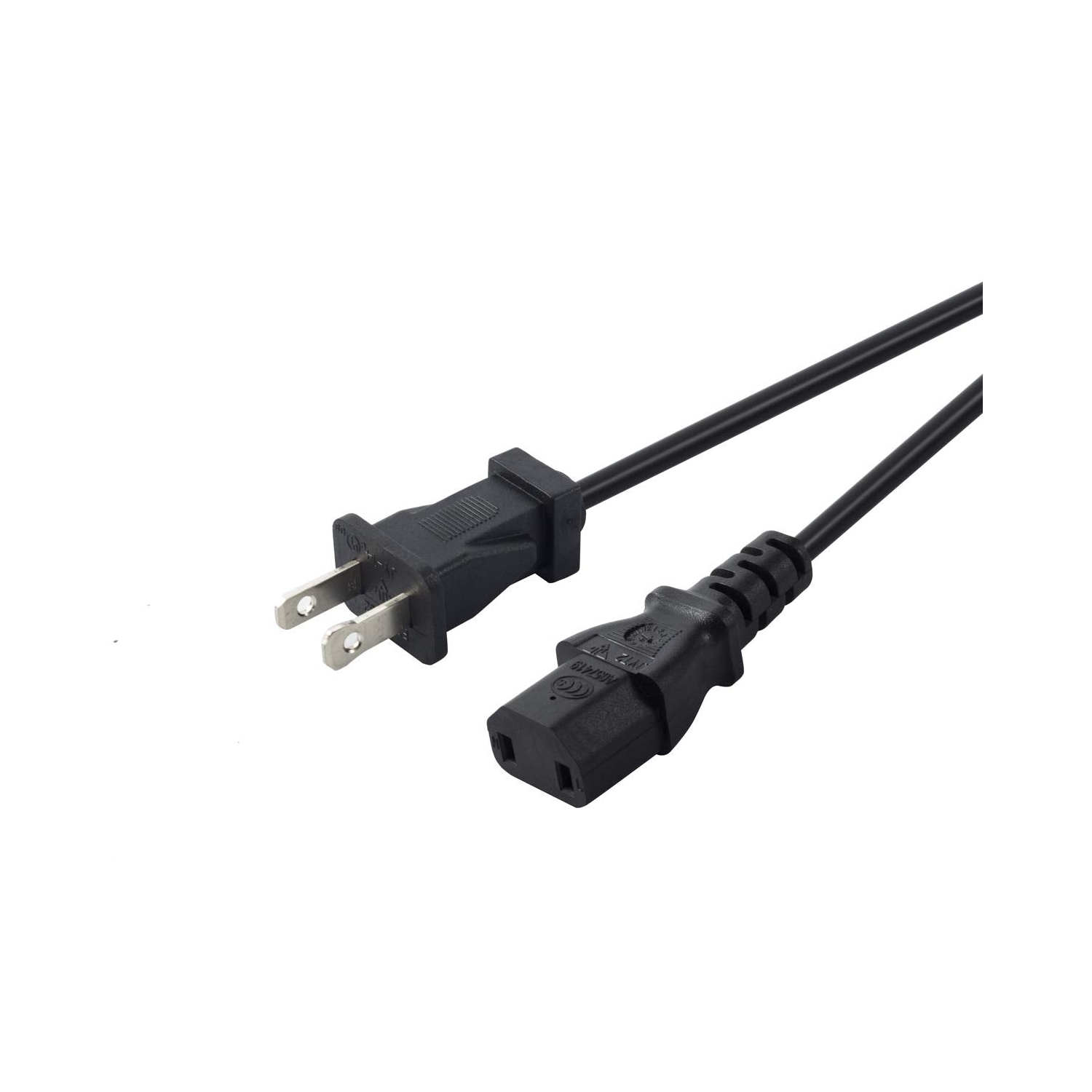 Gaming Power Cable 2 Prong Power Cord - for Xbox One Original, Xbox 360, Playstation 3 & 4 Slim/Pro (6 Feet -