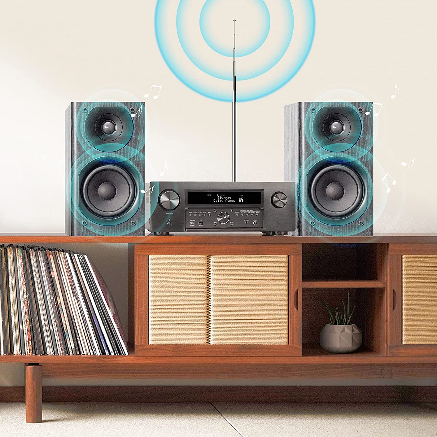 Antenne FM de 75 ohms pour récepteur AV stéréo maison Bluetooth avec radio HD d’intérieur Yamaha de Pioneer