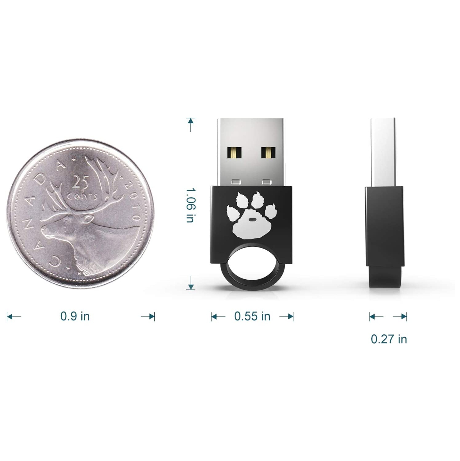 USB Bluetooth 4.0 Adapter Dongle for PC Laptop Computer Desktop Stereo Music, Skype Cal, Keyboard, Mouse, Support All