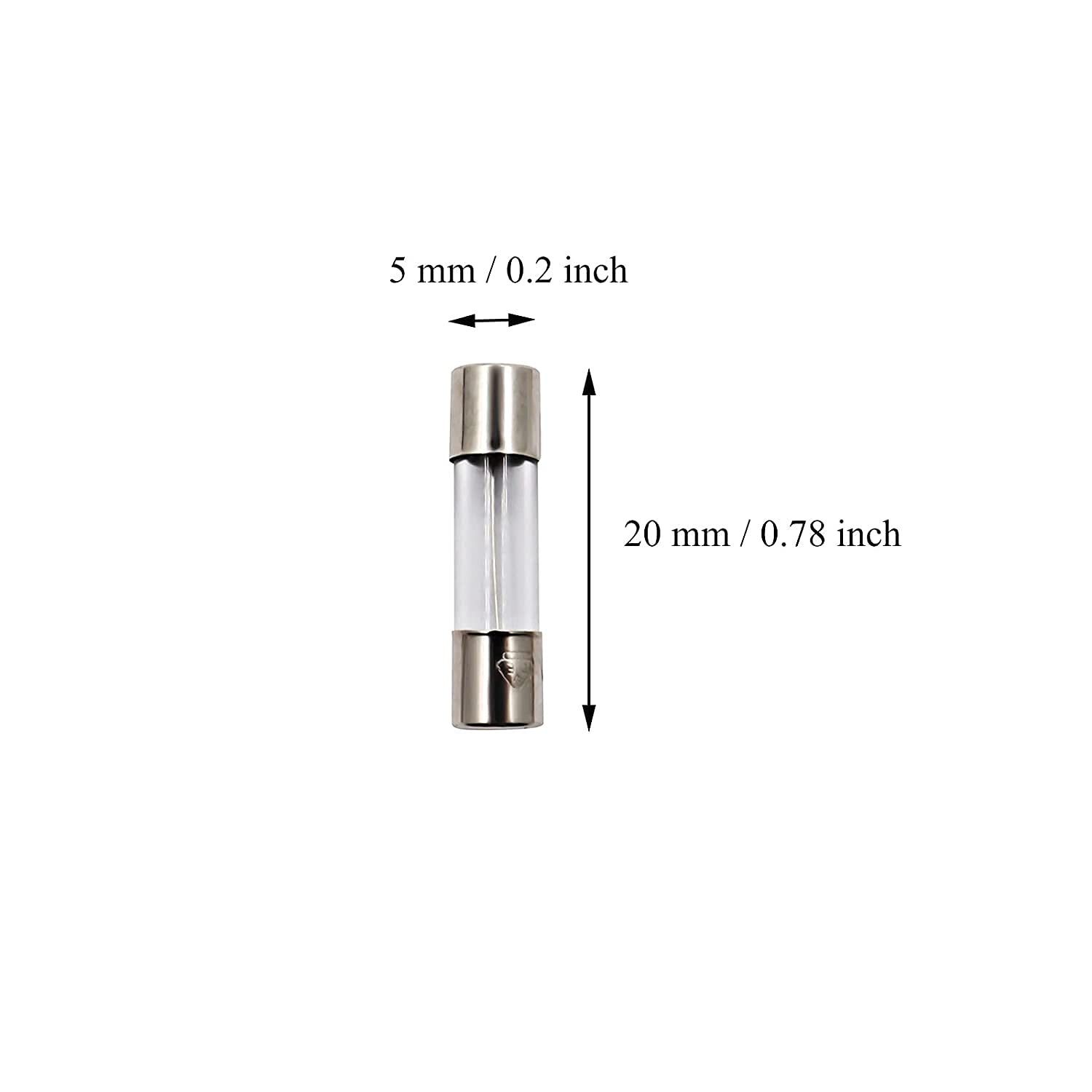 Fusibles en verre F5AL Fast-Blow 5A 250 V, fusibles en verre, 0.2 x 0.78 po / 10 5 x 20 mm (F5A)