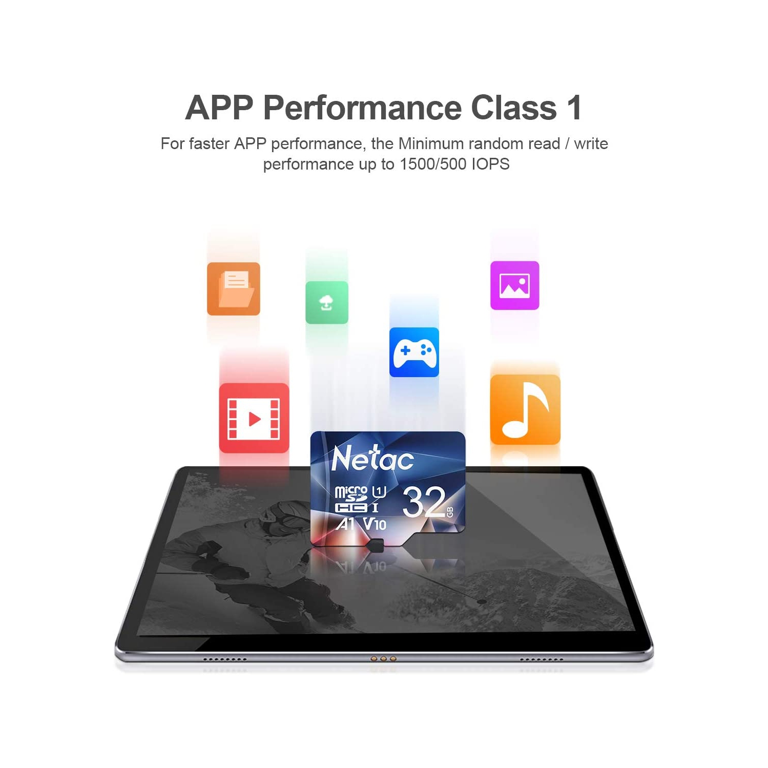 32GB microSDHC Card, microSDHC UHS-I Card - 90MB/s, 600X, U1, C10, V10, A1, FAT32, High Speed TF Card - P500