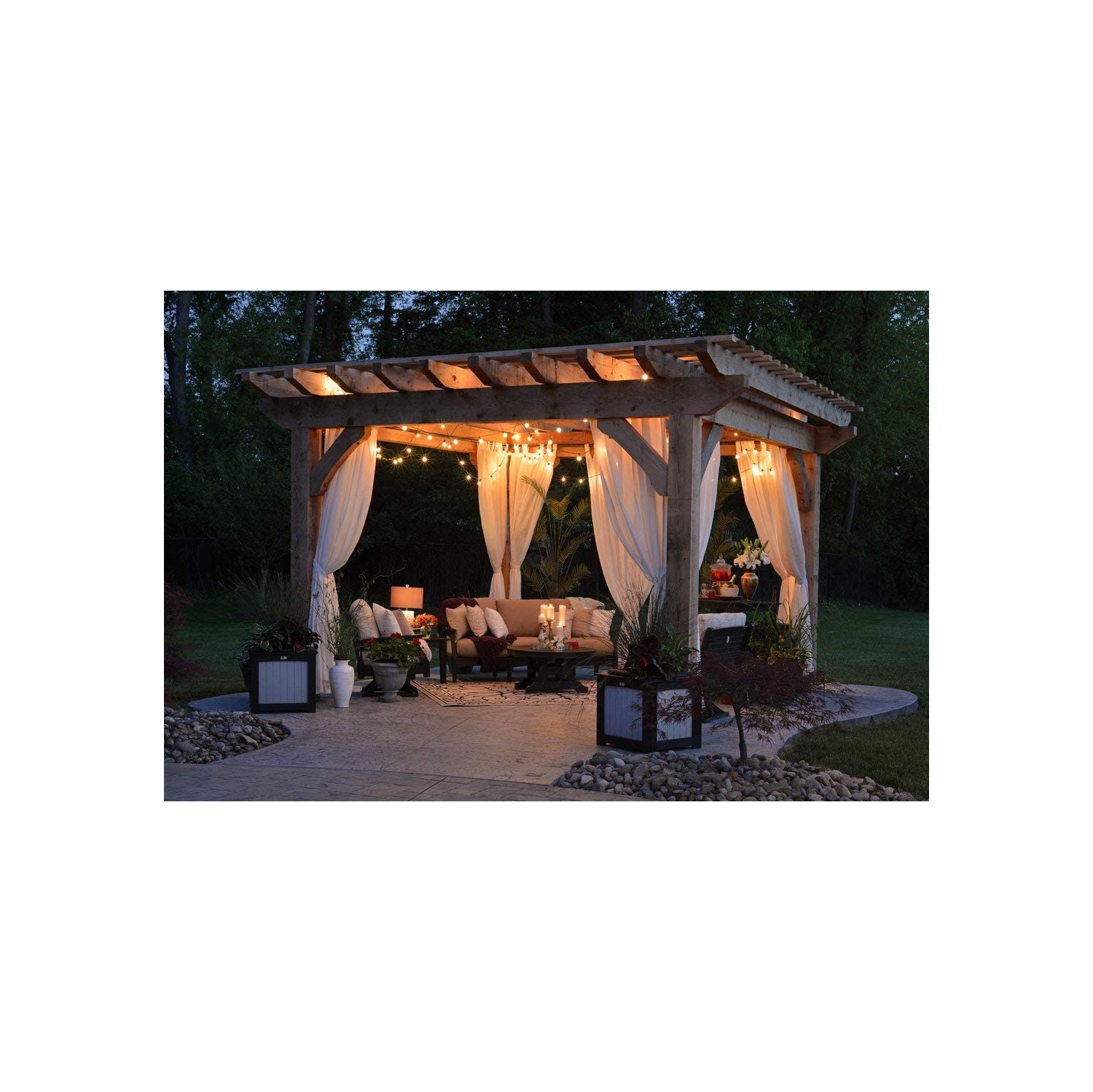 DAJ48 13Fiet/4M long Globe lumineux étoilé, blanc chaud, alimenté par piles