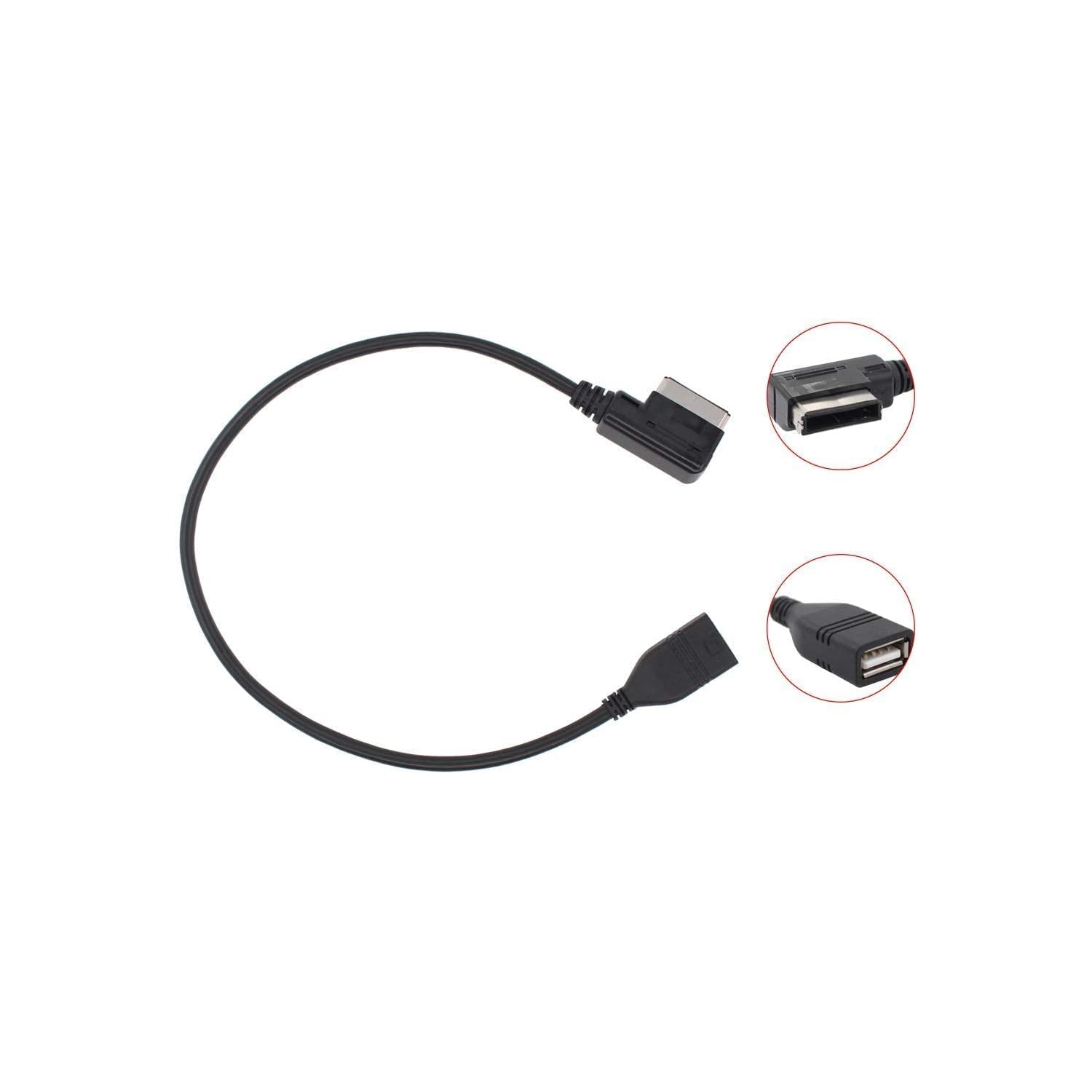 thumbnail image 2 of Universal AUX Media Interface USB Adapter Cable For Mercedes-Benz (A, B, C, E, CLS, GLK, SL, SLK Class) - AMI MP3 Flash Drive Connector 2 of 5
