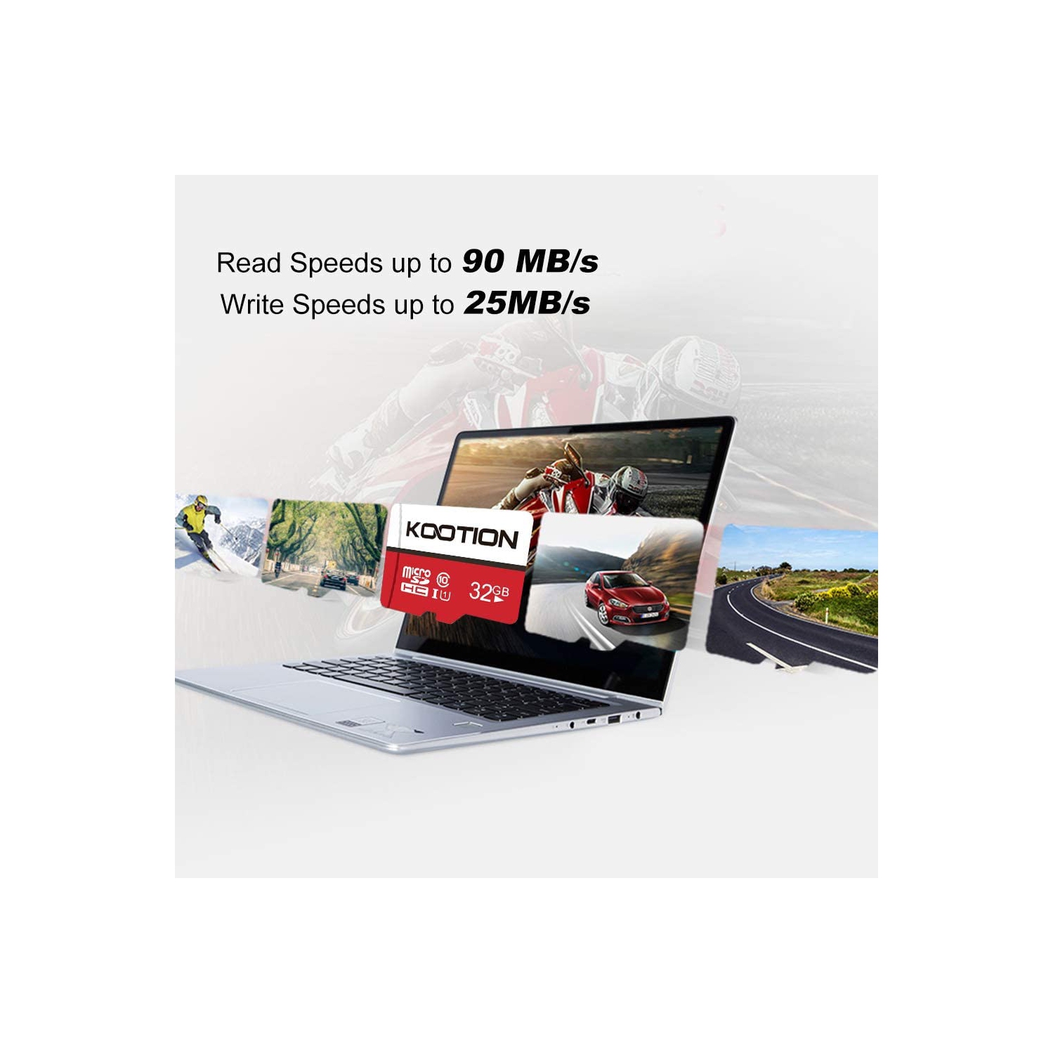 32GB Micro SD Card 2-Pack Class 10 Micro SDHC Card UHS-I Memory Card Ultra High Speed TF Card, C10, U1, 32 GB