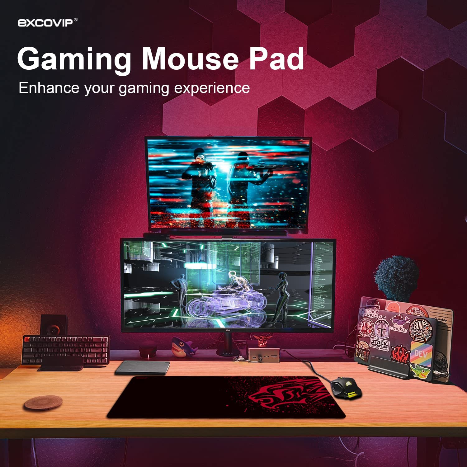 Large Mousepad XL Gaming Mouse Pad Desk Mat Smooth Surface Non-Slip Rubber Mouse Pad Mat with Designs