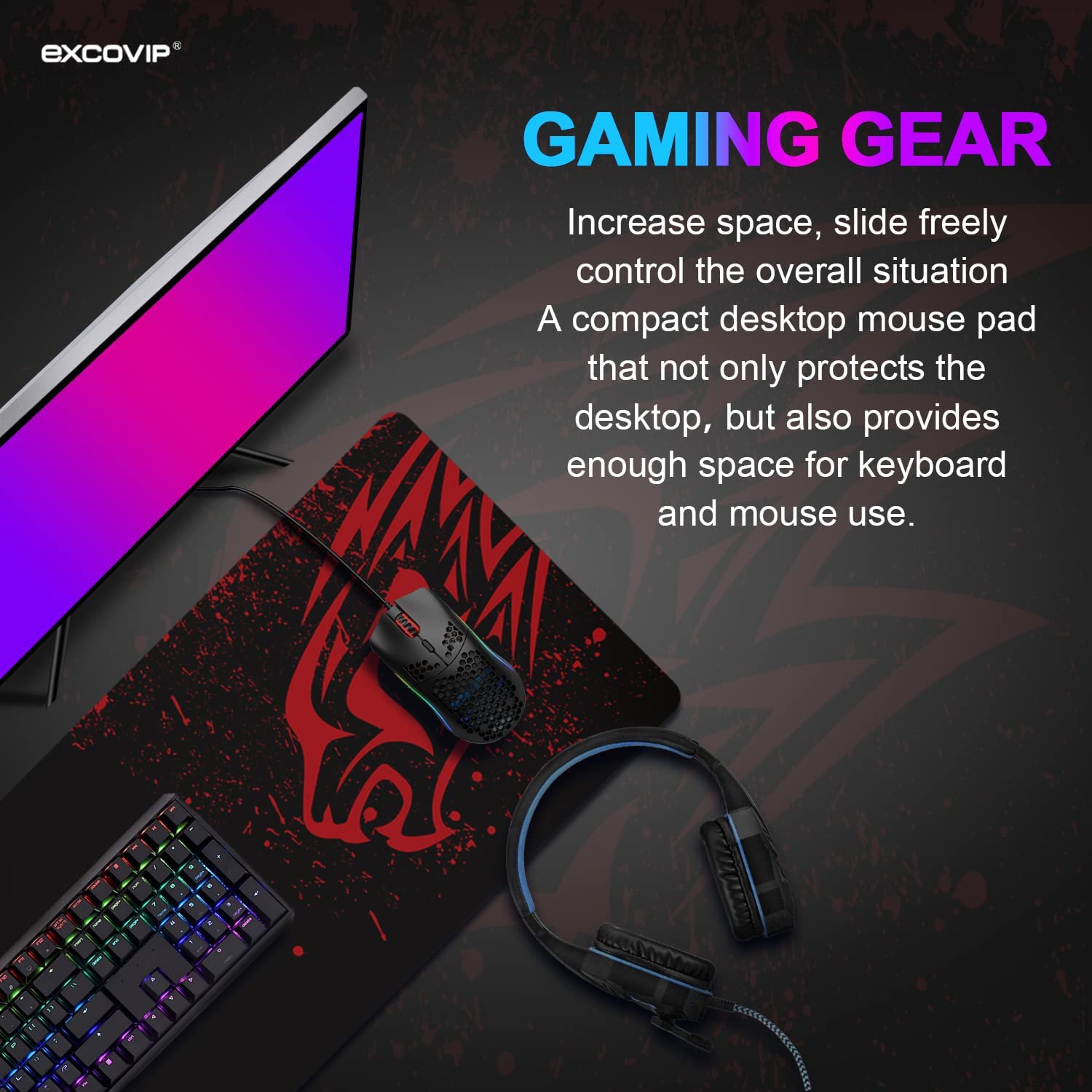 Large Mousepad XL Gaming Mouse Pad Desk Mat Smooth Surface Non-Slip Rubber Mouse Pad Mat with Designs