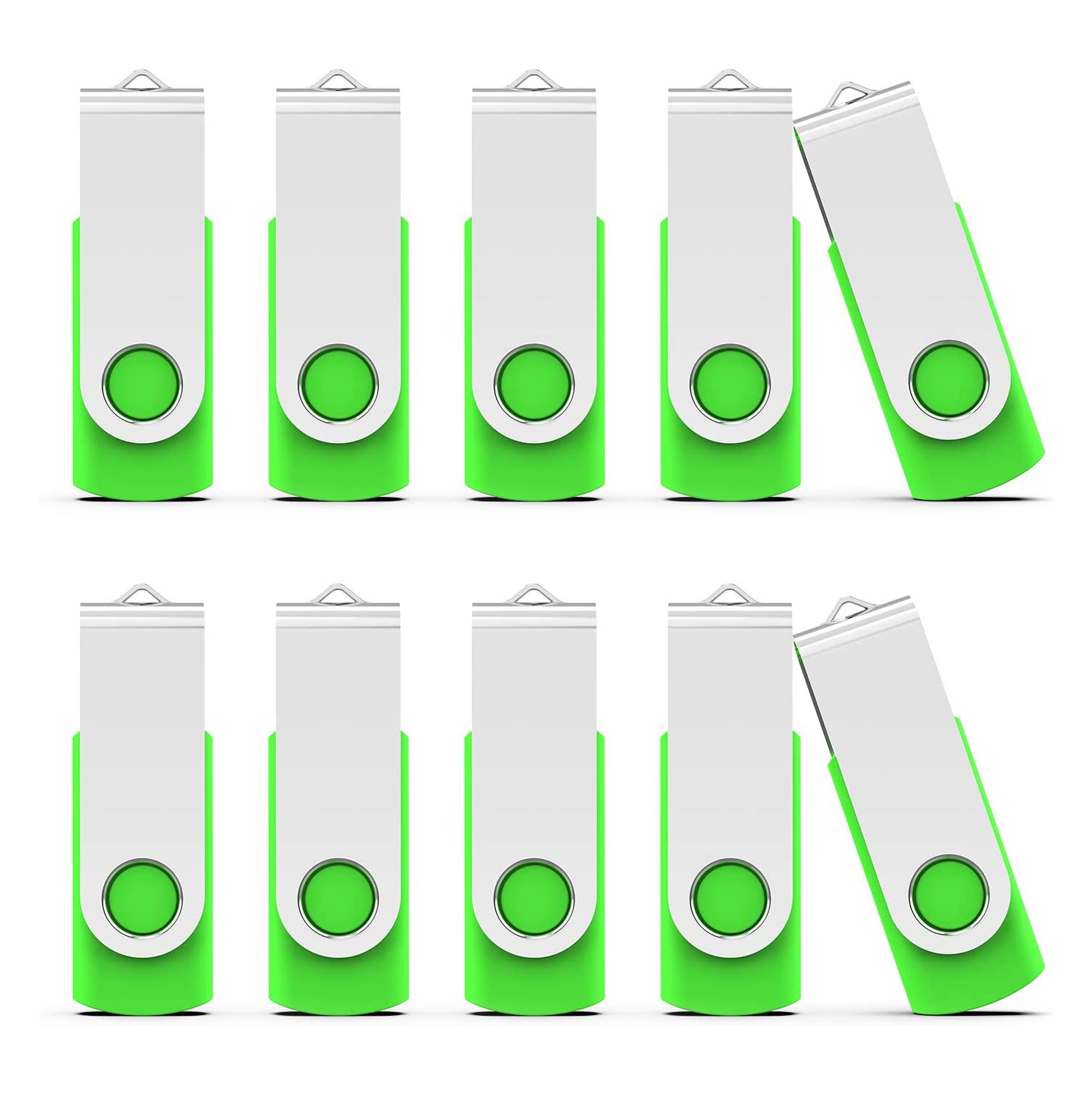USB Flash Drive 32GB 10 Pack USB Stick Bulk USB 2.0 Flash Drive Swivel Thumb Drive Jump Drive Memory Stick Pen