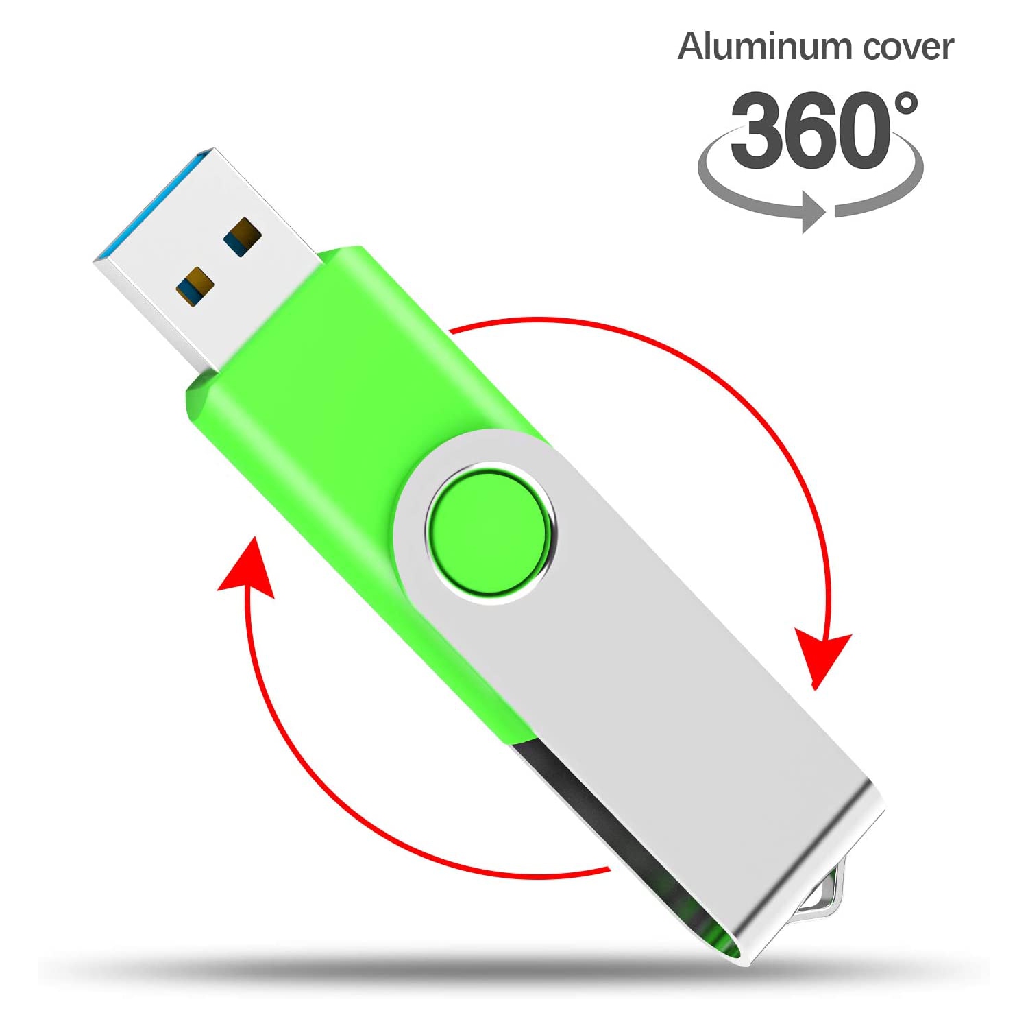 USB Flash Drive 32GB 10 Pack USB Stick Bulk USB 2.0 Flash Drive Swivel Thumb Drive Jump Drive Memory Stick Pen