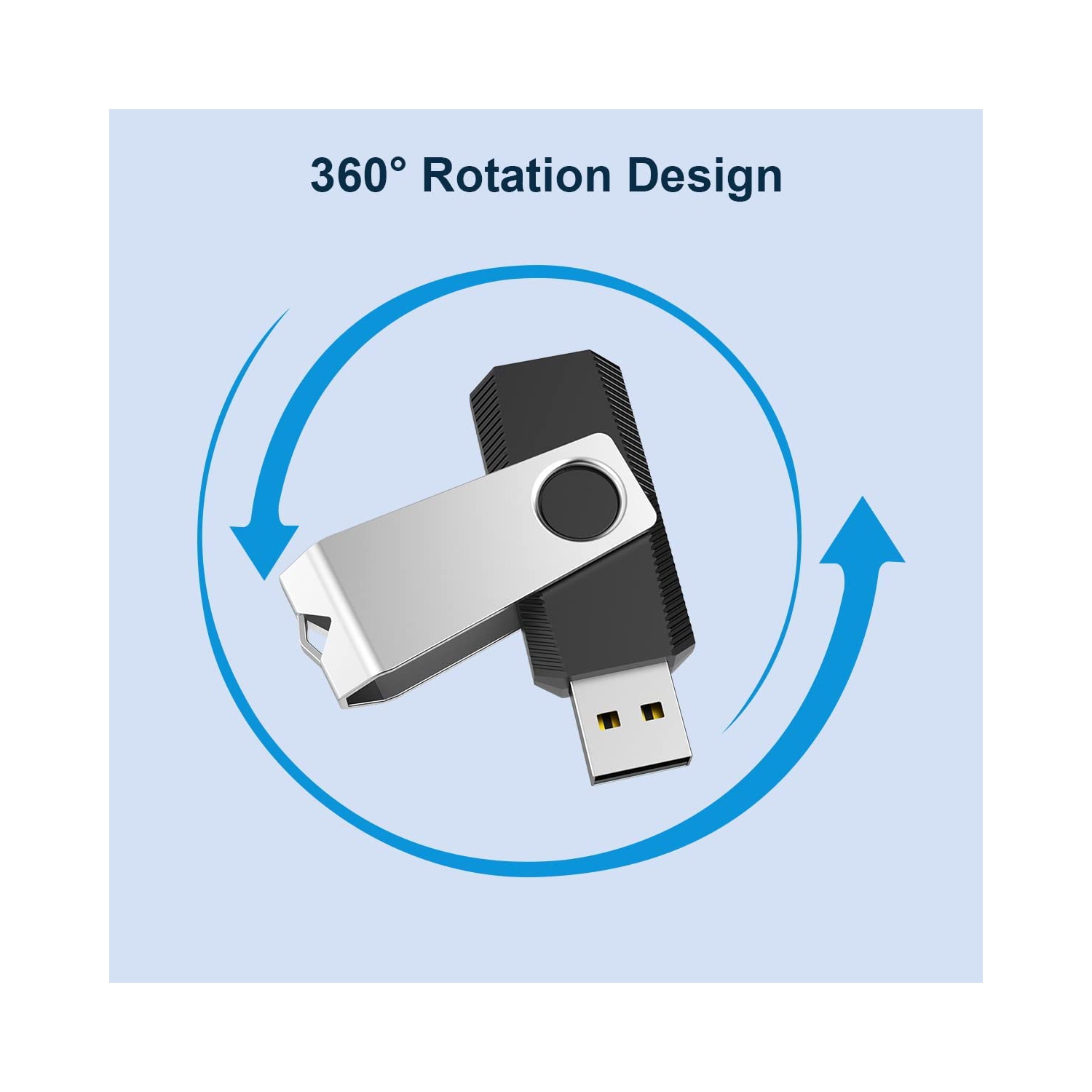 64 GB Flash Drive, USB Flash Drive Thumb Drive 64GB Memory Stick Zip Drive Swivel Design Pen Drive Fold Storage