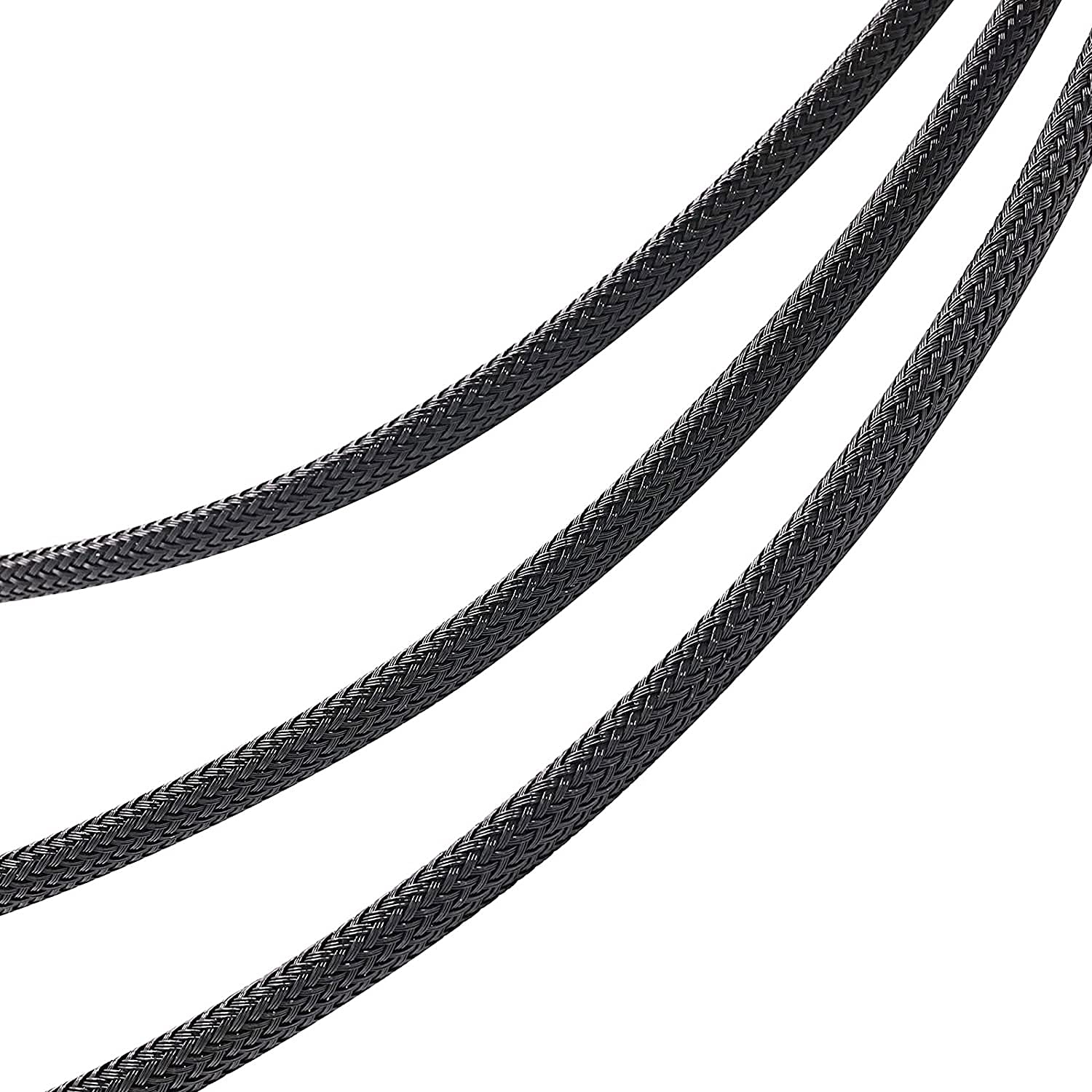 2 Pack 4-Pin PWM Fan Splitter Cable, Sleeved Braided Adapter Computer PC Fan Power Extension Cable 1 to 3