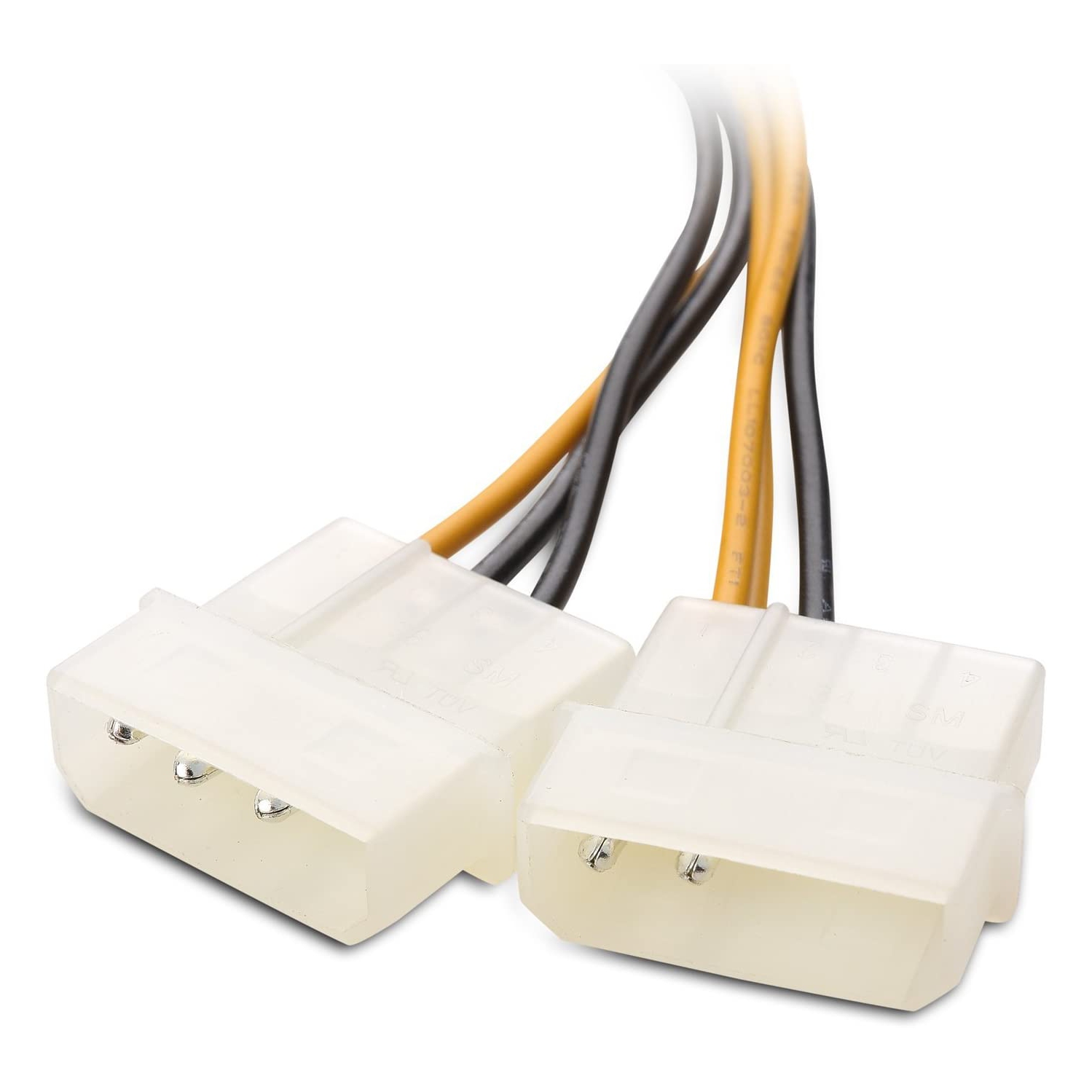 2-Pack 6 Pin PCIe to Molex Power Cable / 2 Molex to 6 Pin PCIe – 6 Inches