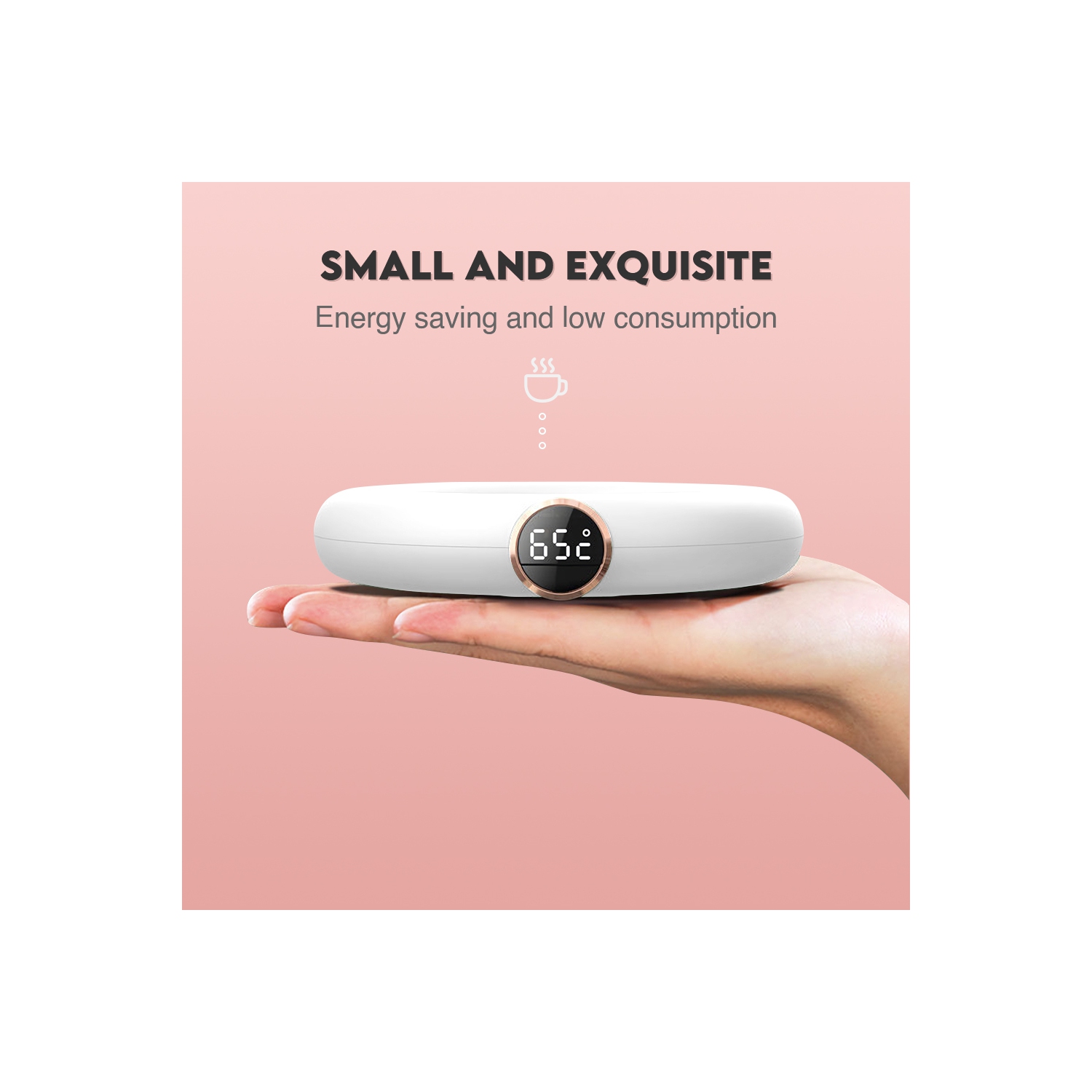 NIERBO 3-Temperature Mug Warmer Coffee Cup Heating Pad with Auto Shut Off for Home, Office(Pink)