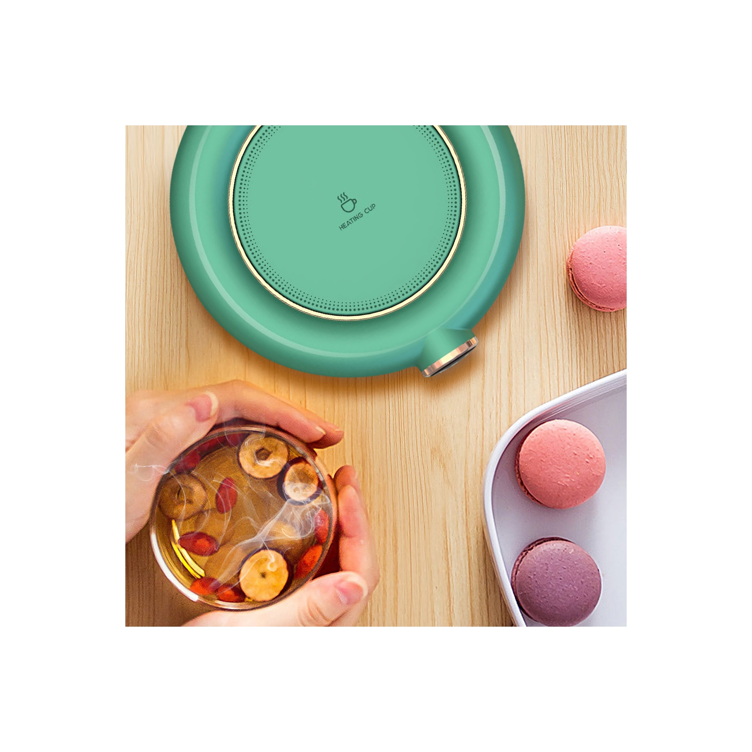 NIERBO 3-Temperature Mug Warmer Coffee Cup Heating Pad with Auto Shut Off for Home, Office(Pink)