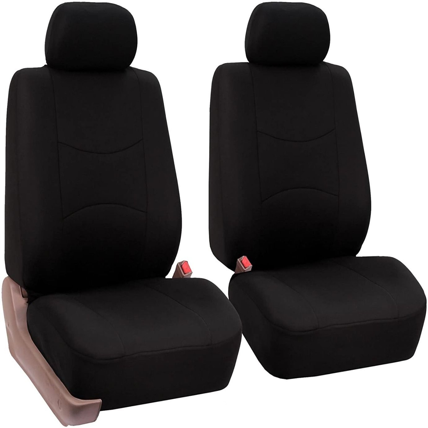 Car Seat Covers Full Set Black Cloth - Universal Fit, Automotive