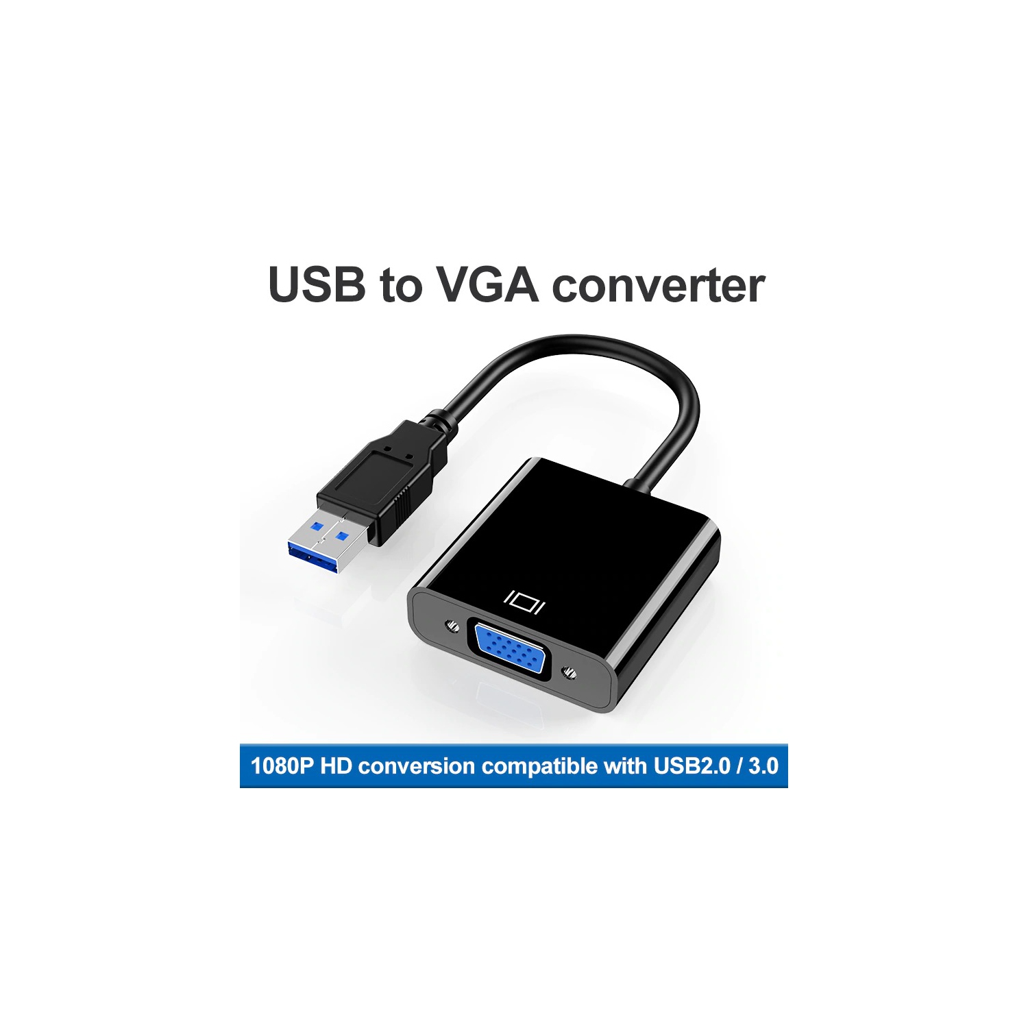 Adaptateur USB vers VGA Adaptateur vidéo externe Carte graphique multi-affichage