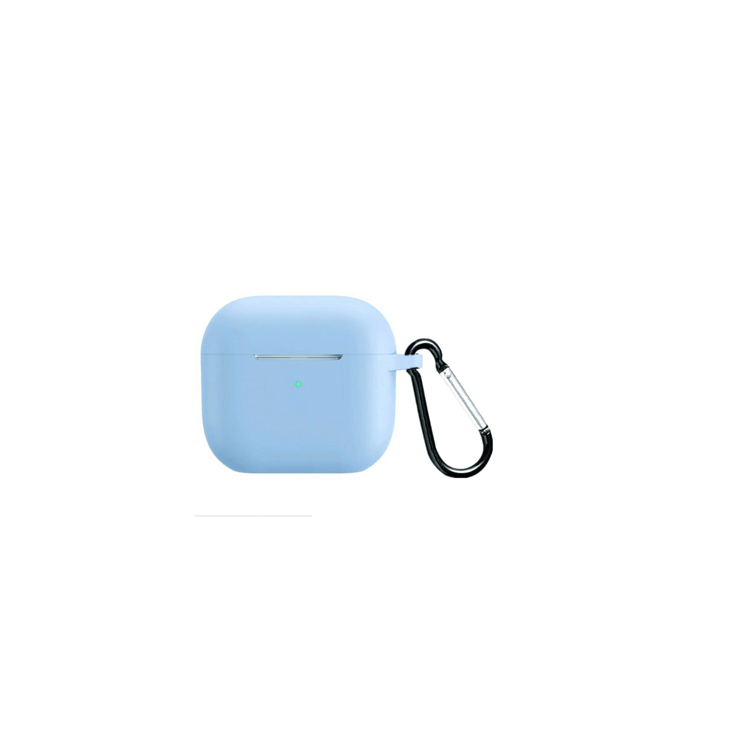 【CSmart】 AirPods Case Silicone Thin Soft Skin Non-Slip Protective Cover with Key Chain for Apple AirPods Pro, Light Blue