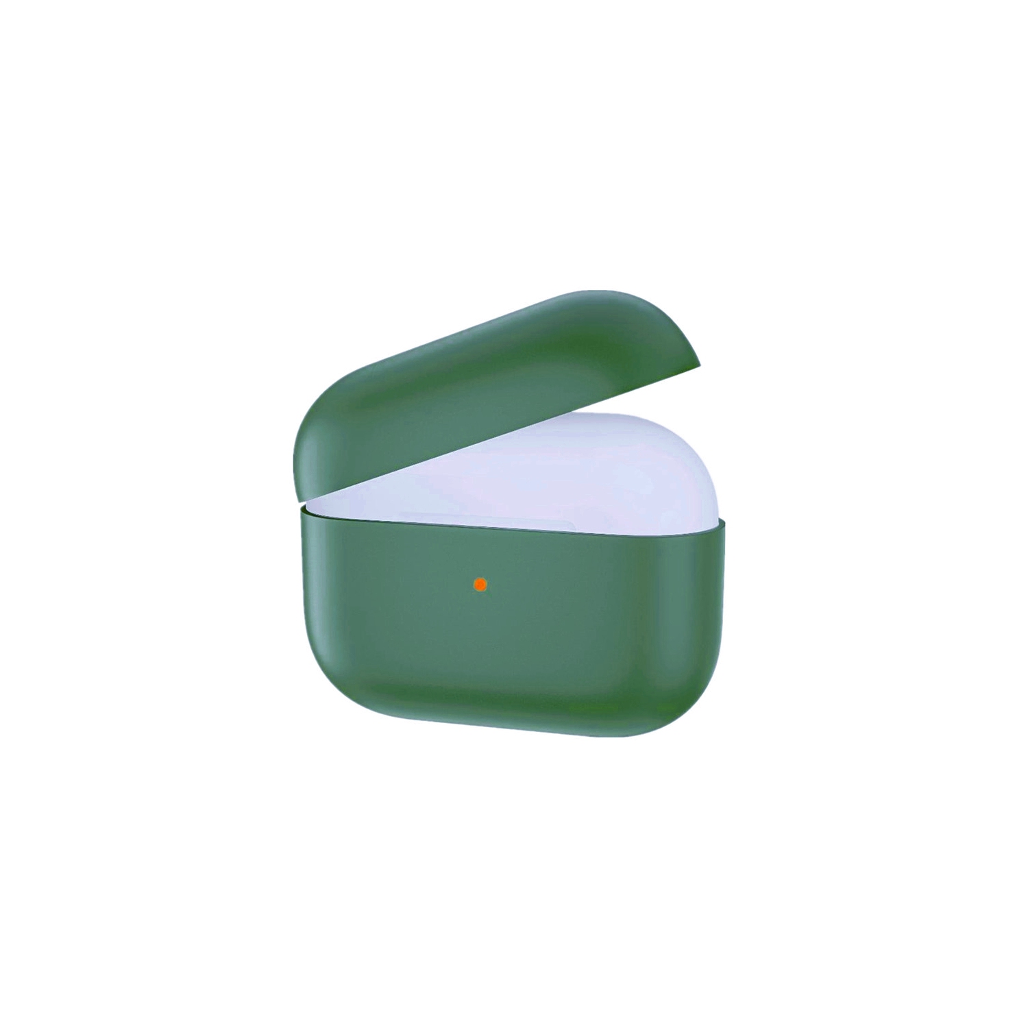 【CSmart】 AirPods Case Silicone Thin Soft Skin Non-Slip Protective Cover with Key Chain for Apple AirPods Pro, Midnight Green