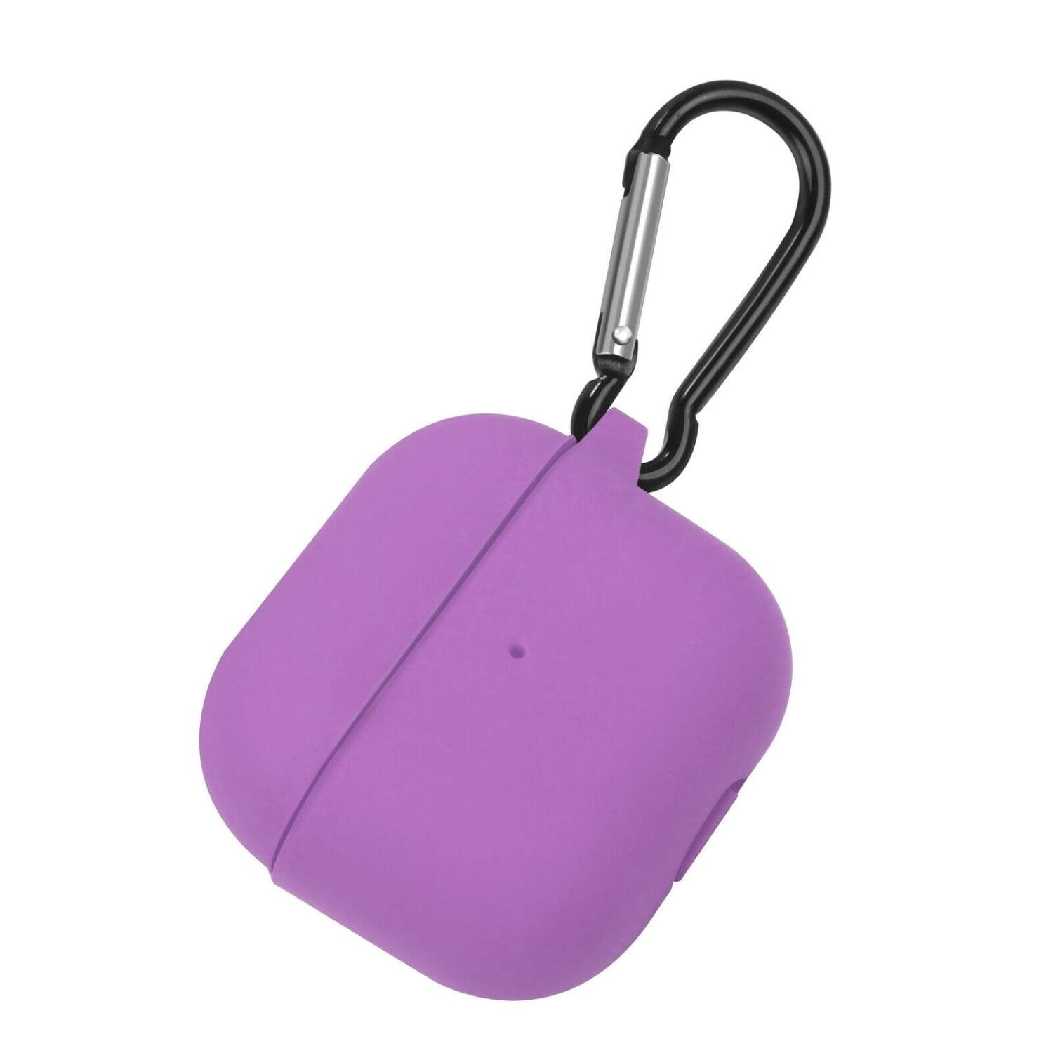 【CSmart】 AirPods Case Silicone Thin Soft Skin Non-Slip Protective Cover with Key Chain for Apple AirPods Pro, Purple