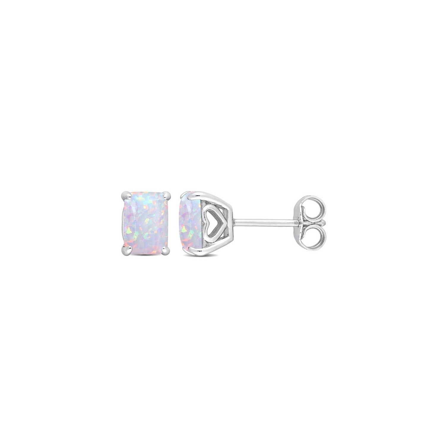 1,40 carat Boucles d'oreilles Octogon Octogon cr????es en laboratoire en argent sterling