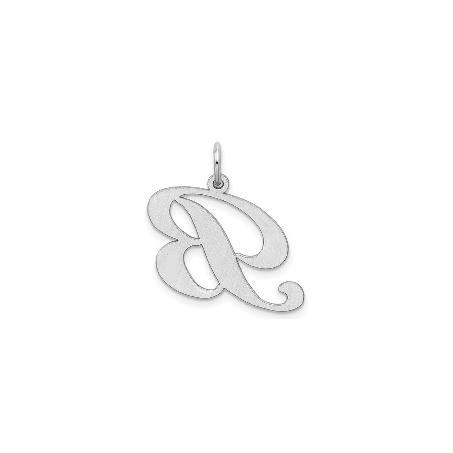Sterling Silver Fancy Script Initial -B- Pendant Necklace Charm with Chain