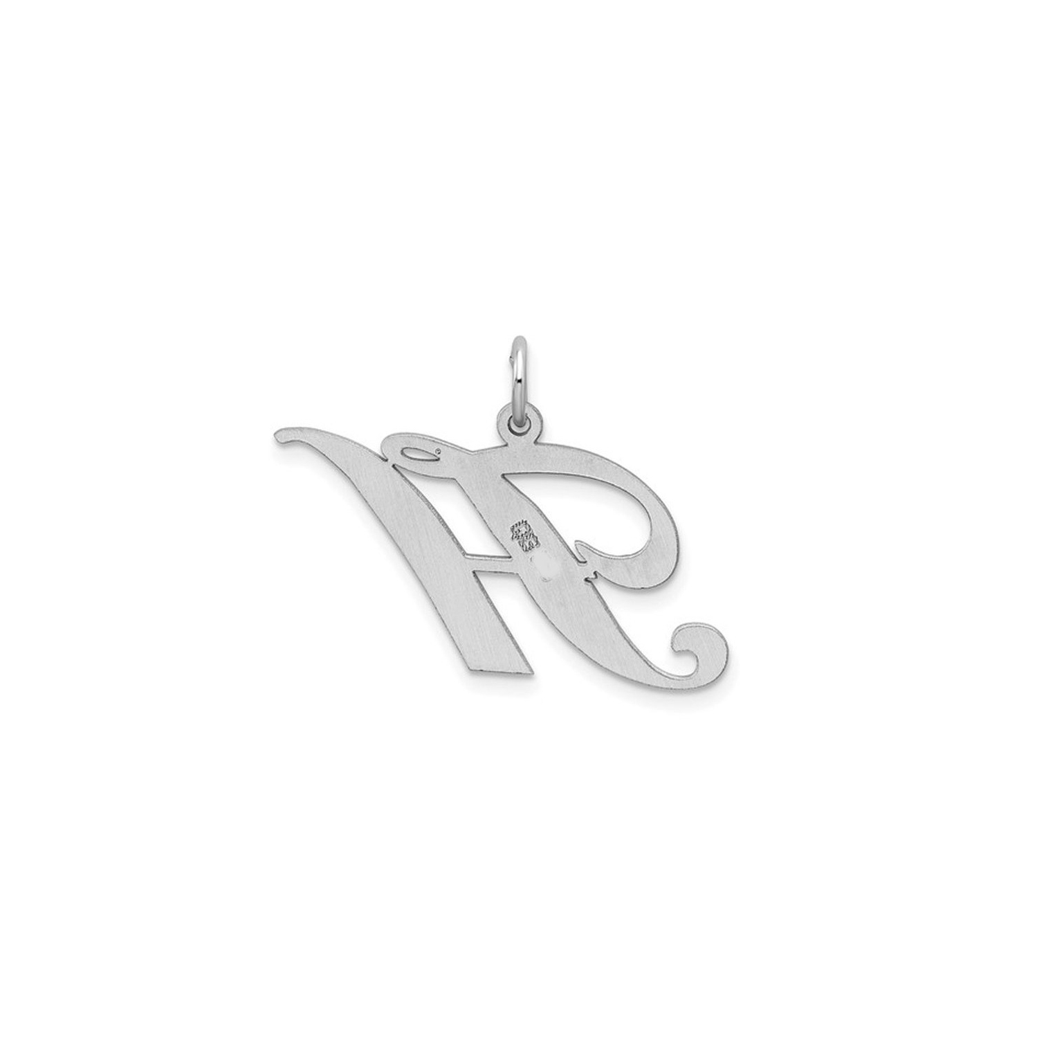 Sterling Silver Fancy Script Initial -H- Pendant Necklace Charm with Chain