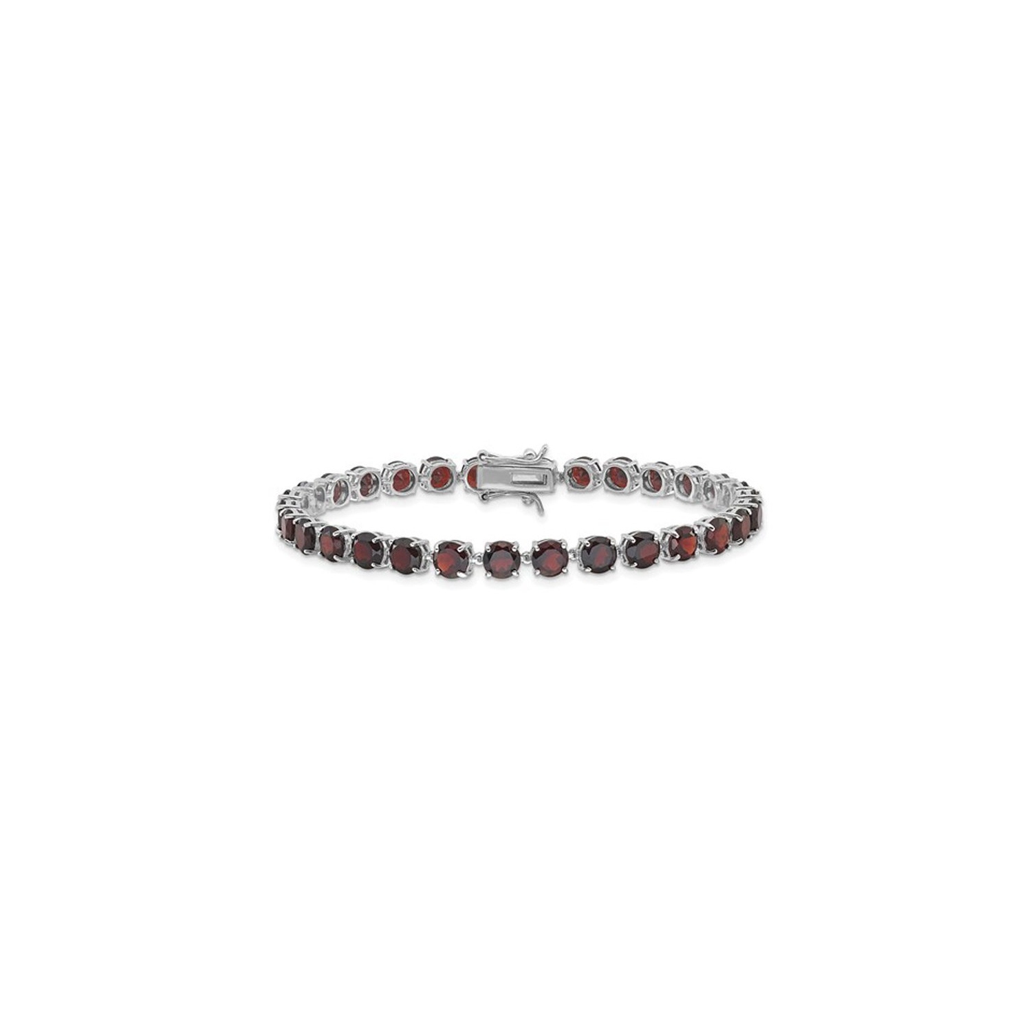 17,40 carats bracelet grenat en argent sterling (8 pouces)