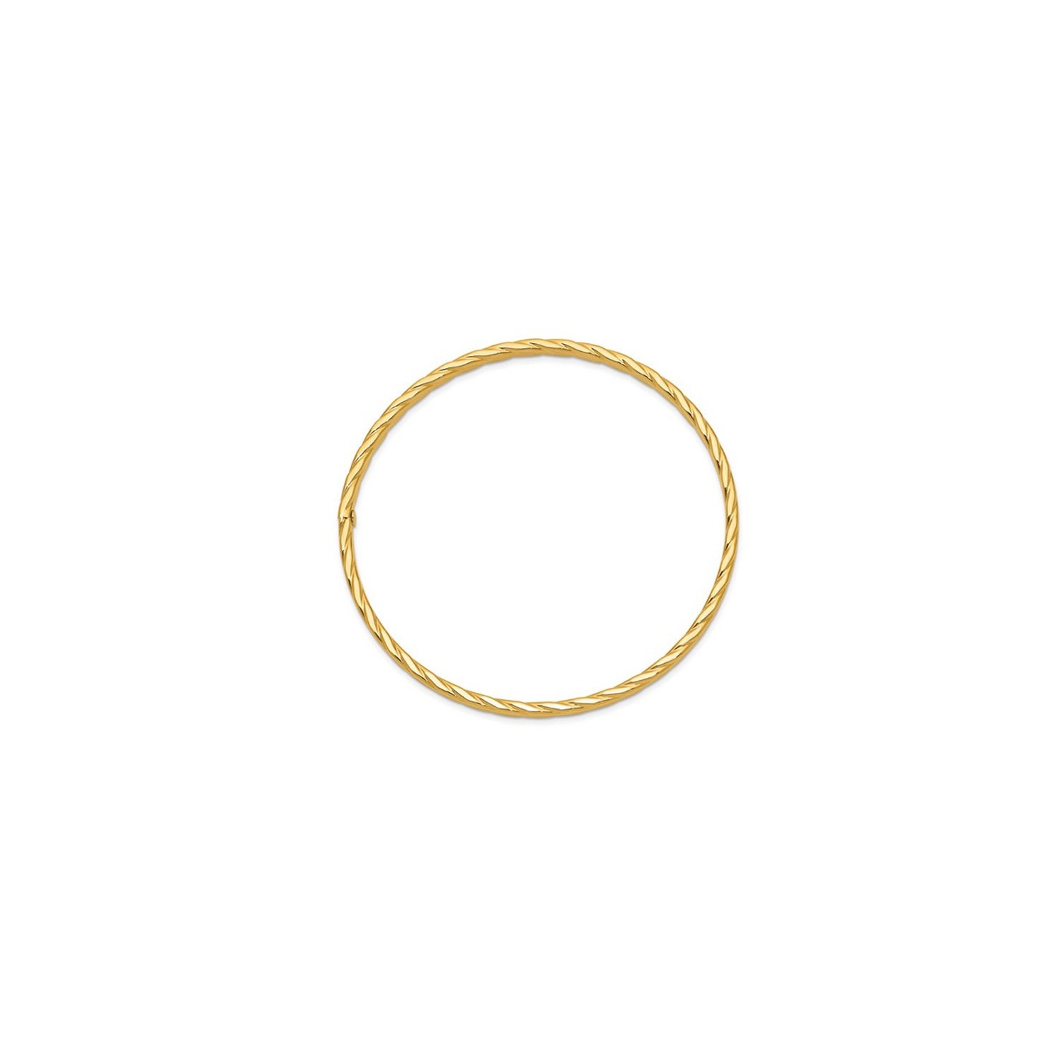 Bracelet jonc torsadé à enfiler en or jaune 10 ct texturé