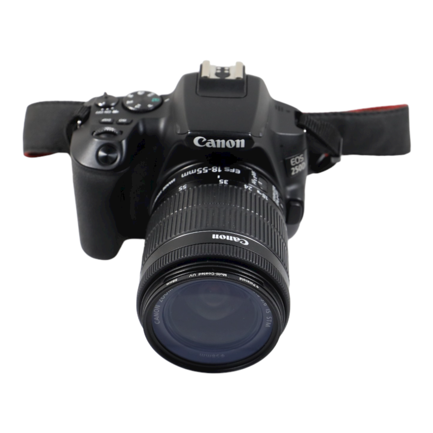 Refurbished (Good) - Canon EOS 250D (Rebel SL3) DSLR Camera 18-55mm F/3.5-5.6 IS STM Bundle with Lens and Strap